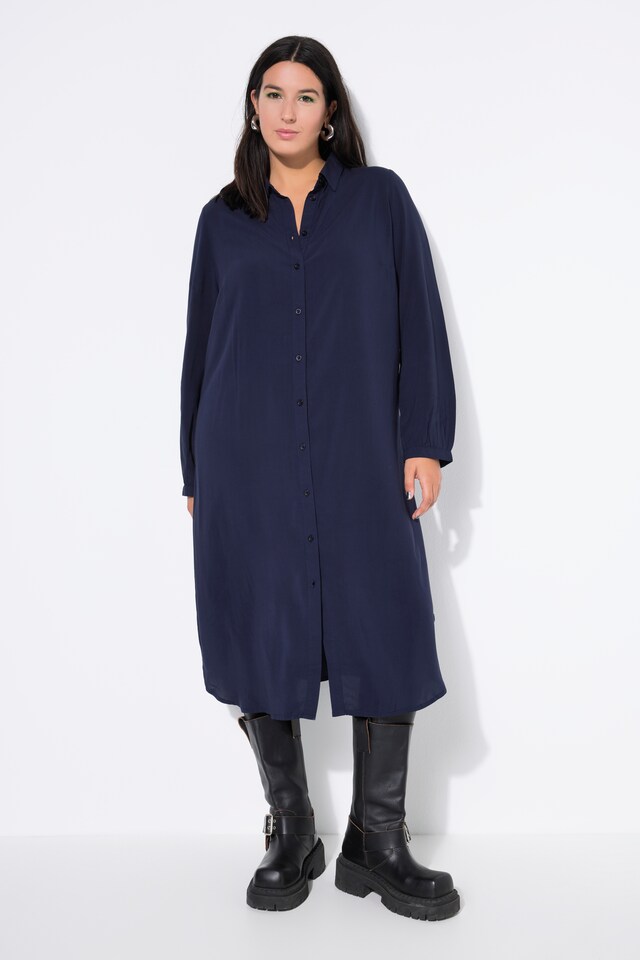 Long Sleeve Viscose Shirt Dress