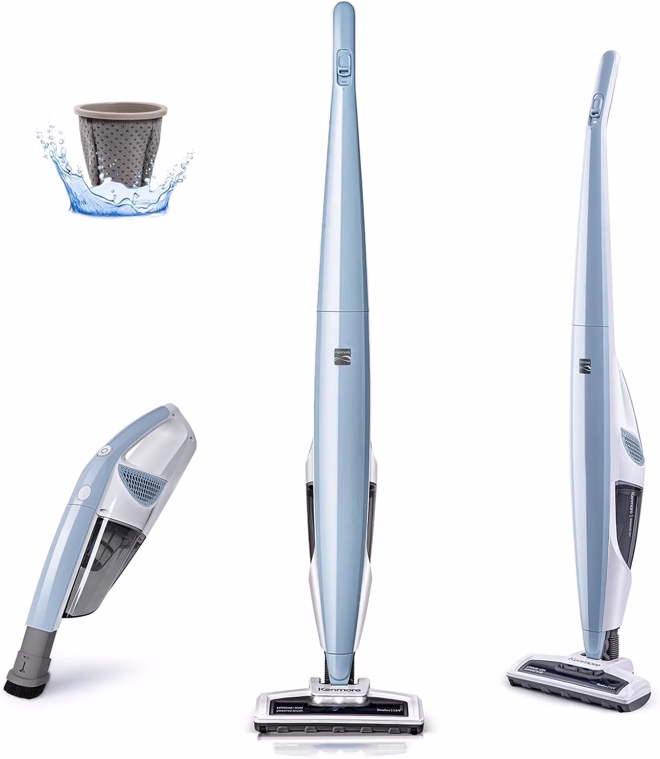 DS1030 Lightweight Cordless Stick Vacuum Cleaner, 24V, White, Handvac under 3lbs(White) - Image 3