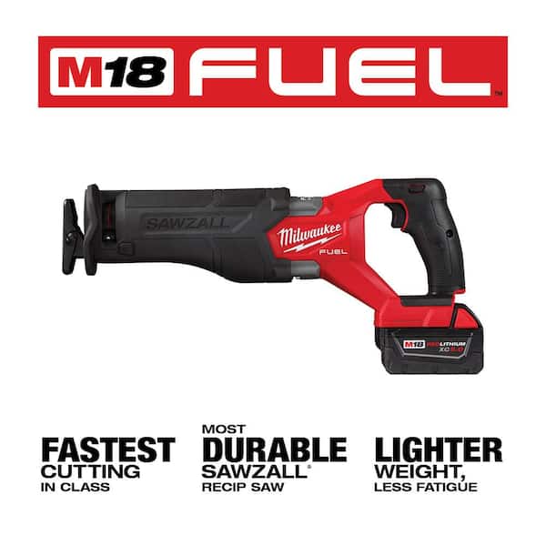 M18 FUEL 18V Lithium-Ion Brushless Cordless SAWZALL Reciprocating Saw Kit W/M18 FUEL Grinder - Image 3