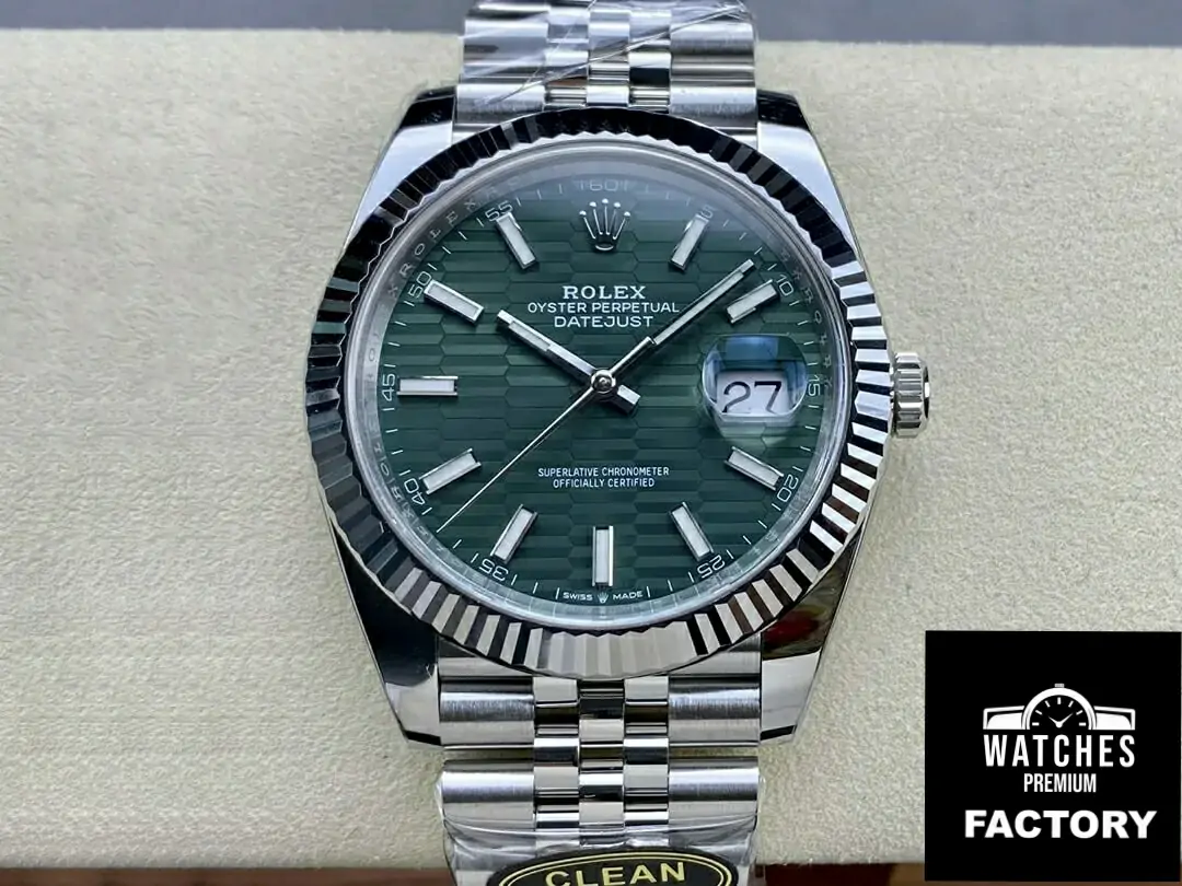 Rolex Datejust 41MM M126334-0030 Clean Factory Green Dial Stainless Steel Strap