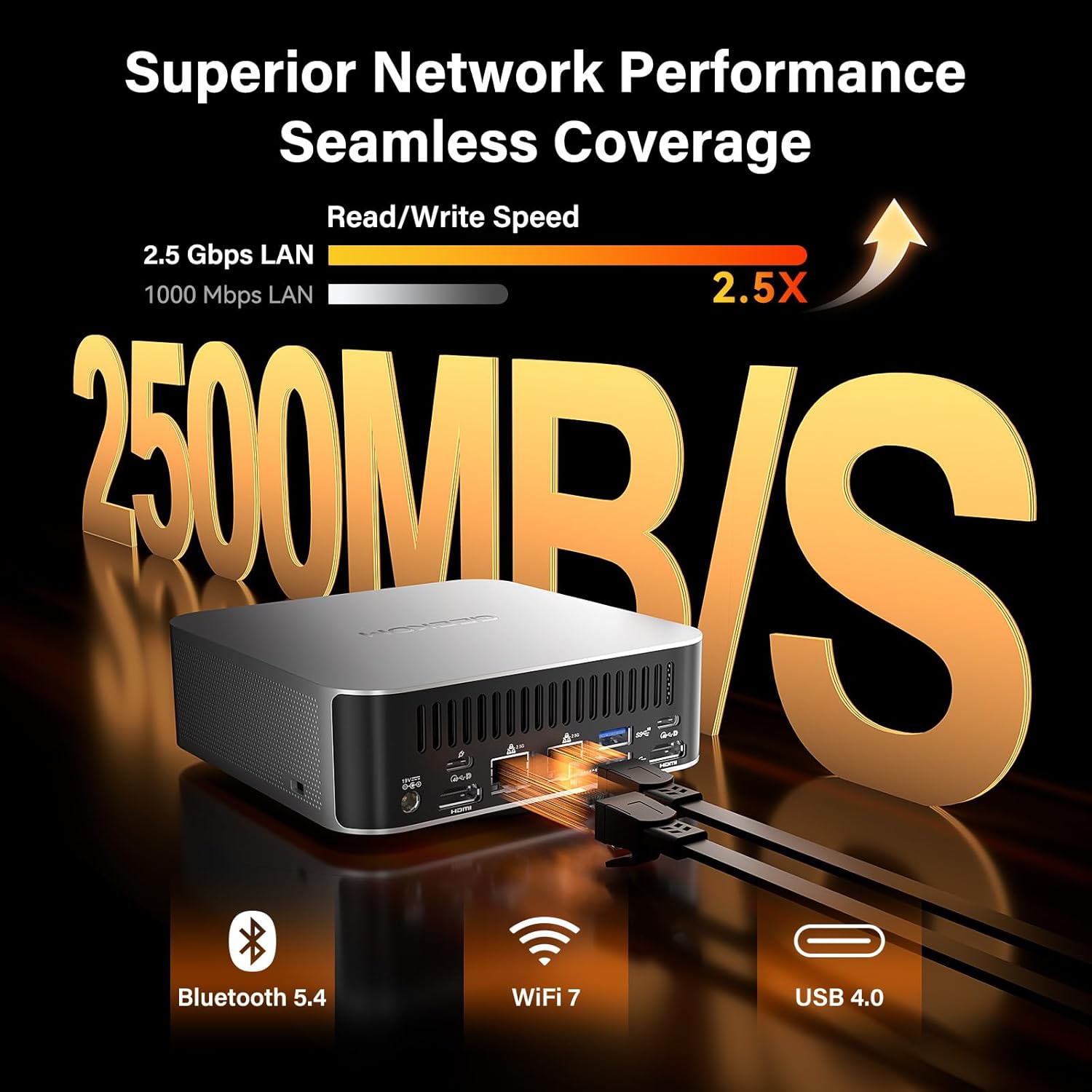 GEEKOM A9 Max AI Mini PC  with AMD Ryzen AI 9 HX 370 (80 Tops)  Copilot+ PC  Radeon 890M  32GB DDR5 (Not LPDDR)  1TB SSD  Win 11 Pro  WiFi 7  BT 5.4  USB4  HDMI 2.1  Dual 2.5GbE  8K  3-Year Warranty