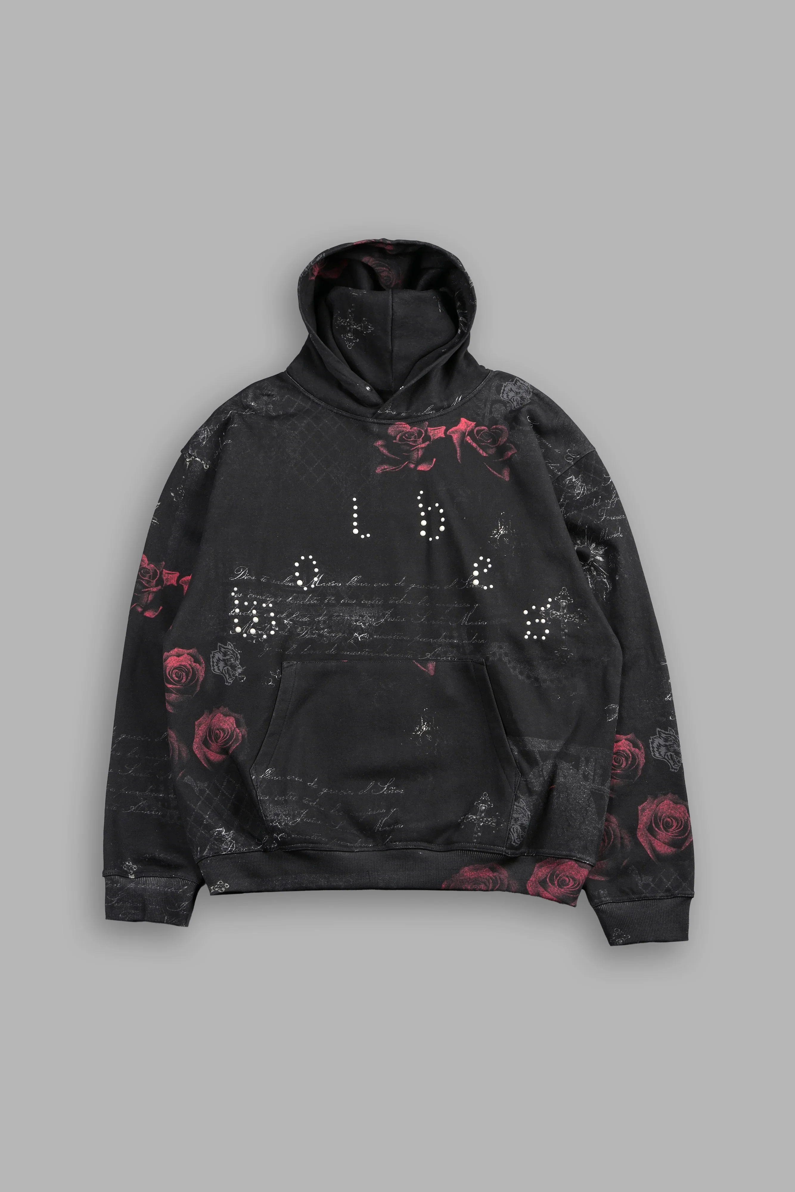 Wolves Pyramid Pierce Hoodie In Rosas Del Corazon