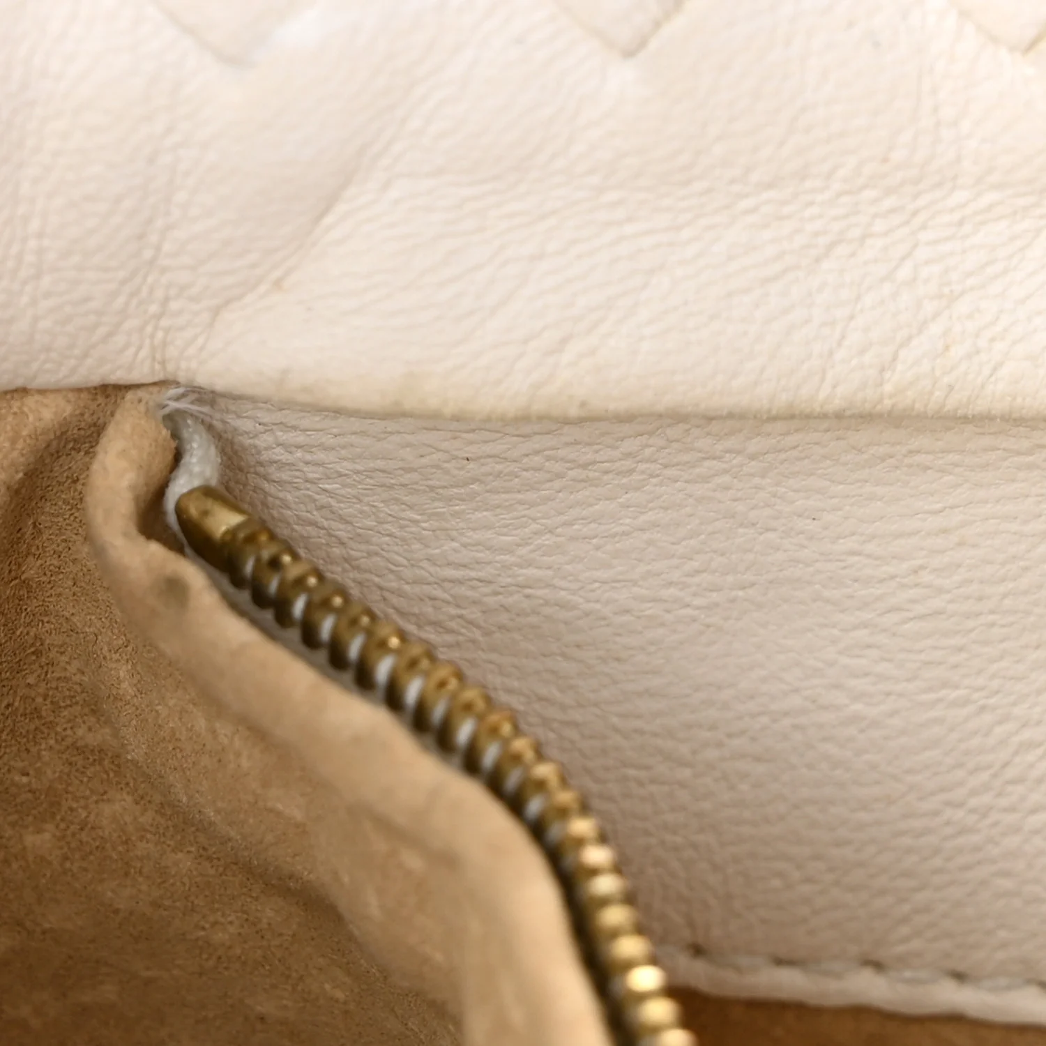 Nappa Intrecciato Small Capri Tote White