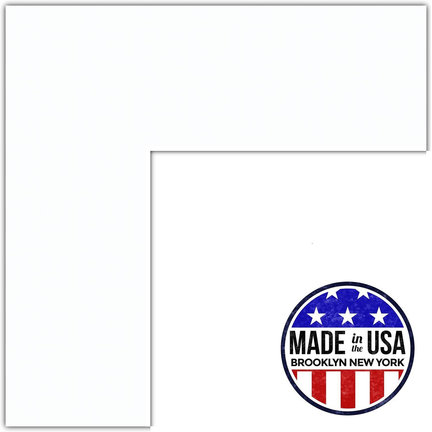 ArtToFrames 20x20 Smooth White Super White Custom Mat for Picture Frame with 16x16 Opening Size (Mat Only, Frame Not Included)