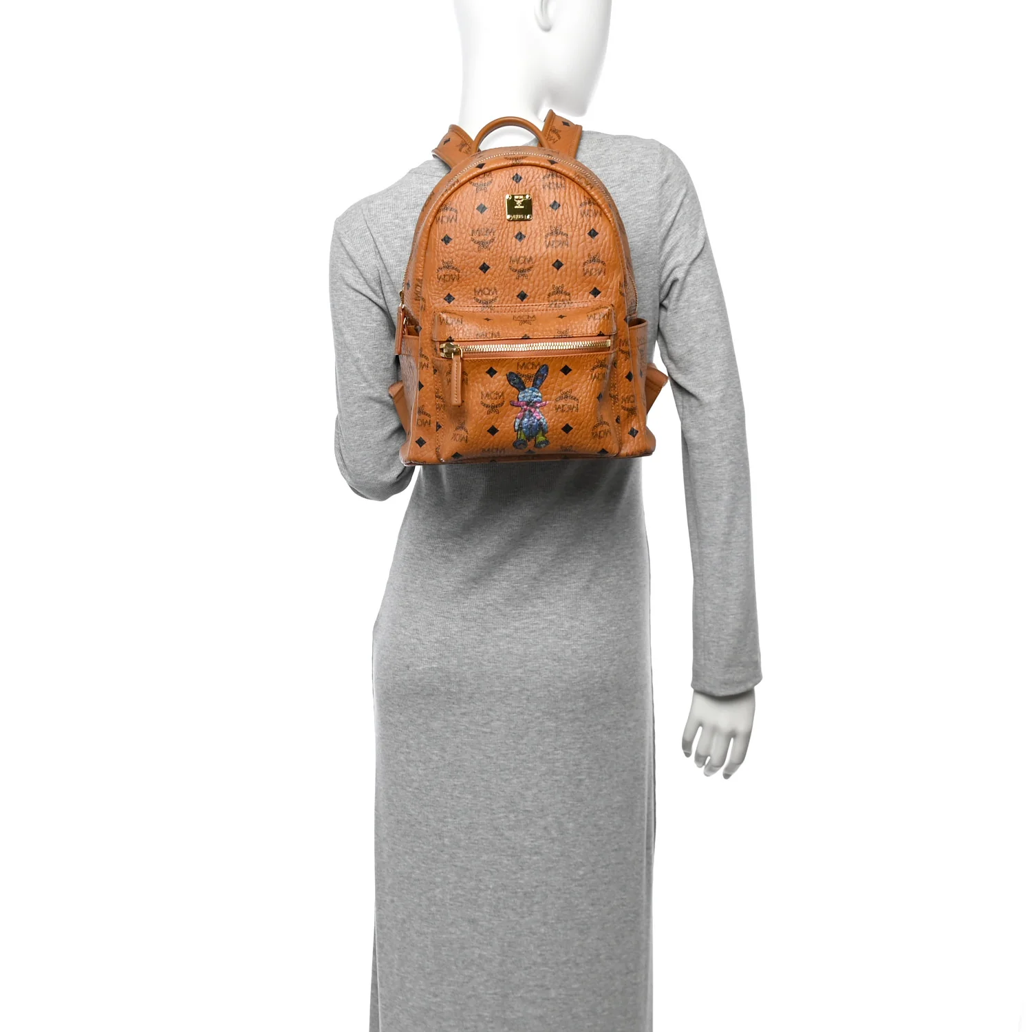 Visetos Small Stark Rabbit Backpack Cognac