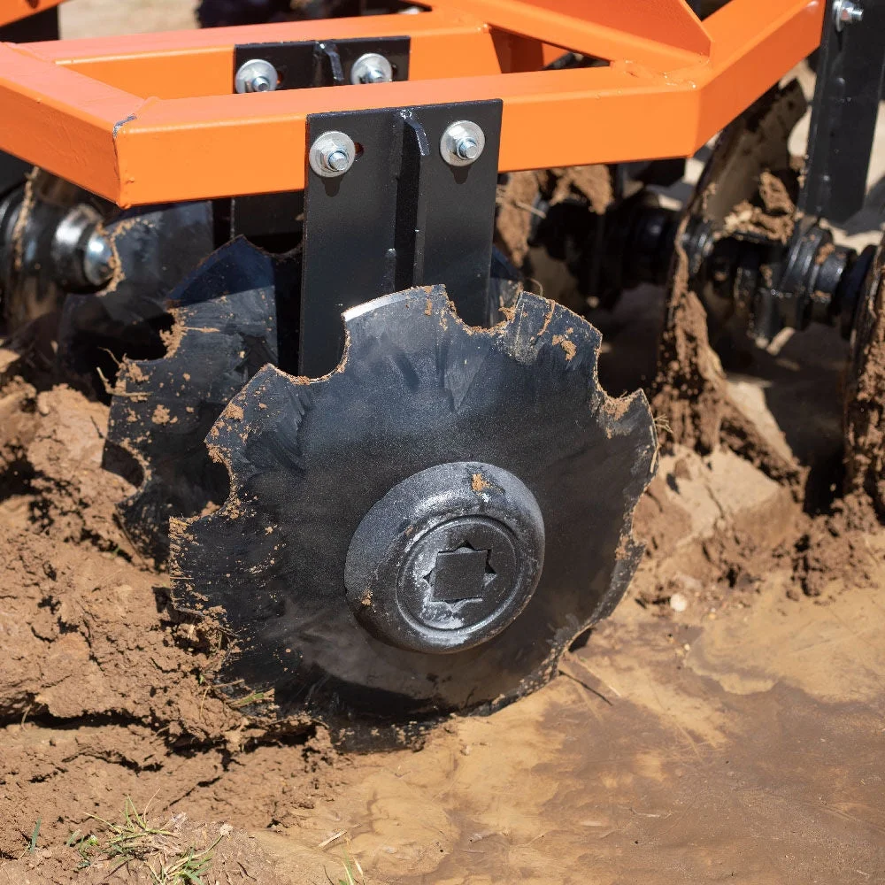 3 Point 4ft Notched Disc Harrow Plow Attachment for Cat 1 Tractors, Concave Discs for Tilling, Loosening and Lifting Soil(4') - Image 7