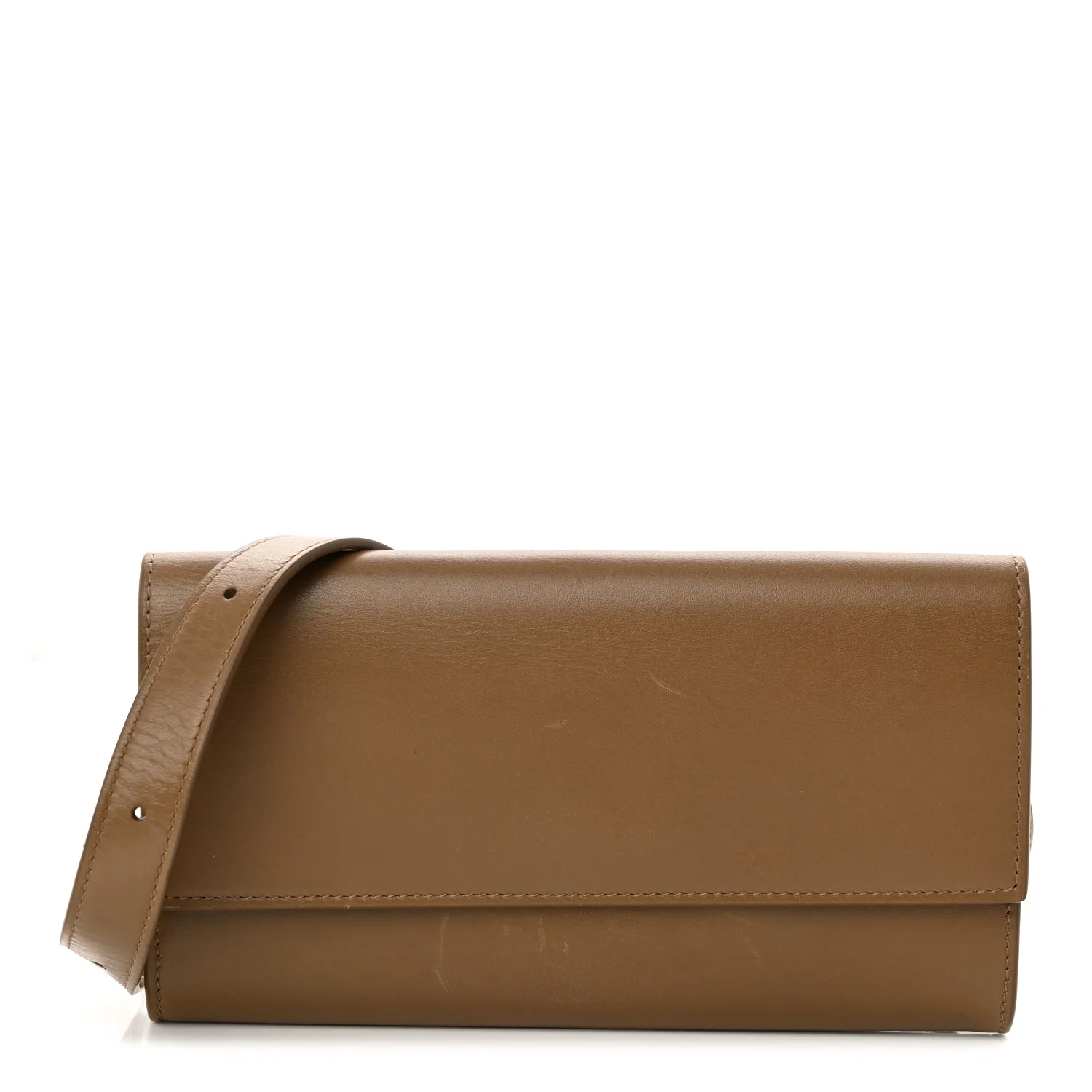 Smooth Calfskin Belt Flap Bag Incense