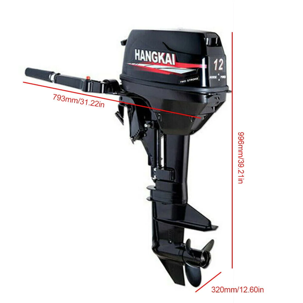 MIDUO 169CC Outboard Motor Marine Engine with Water - Cooling CDI Tiller Control System