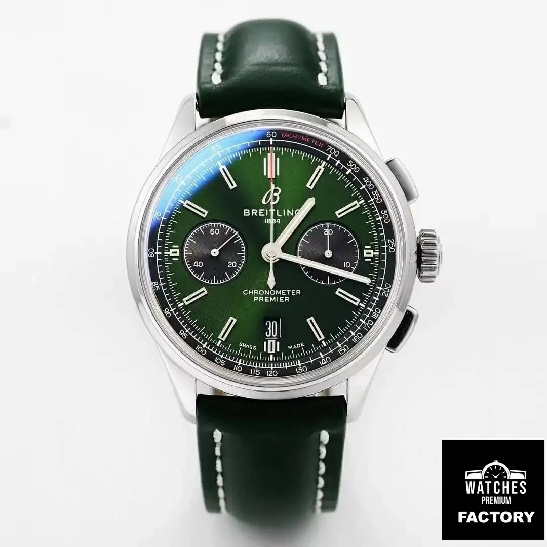 Breitling Premier B01 Chronograph AB0118A11L1X1 GF Factory Green Strap