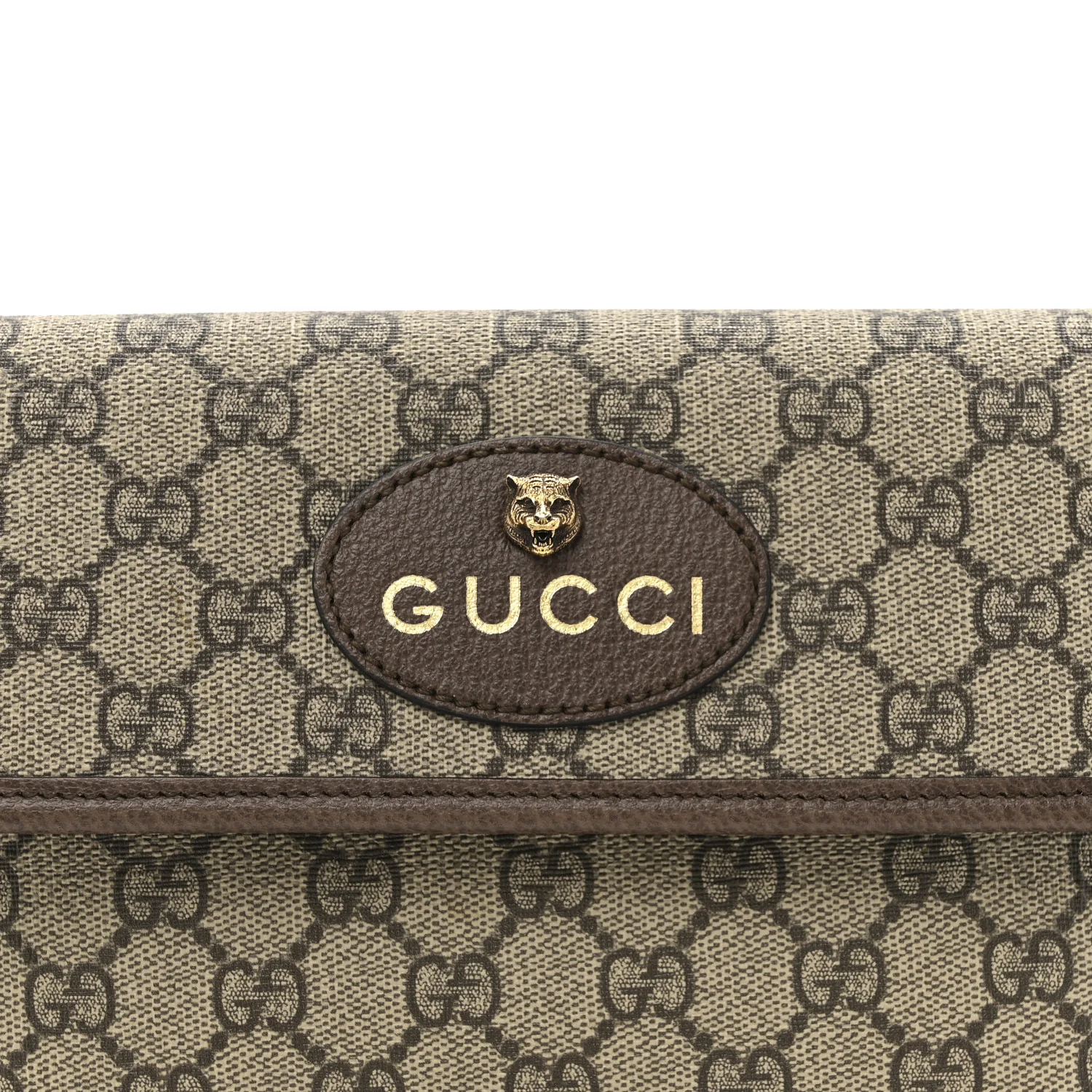 GG Supreme Monogram Neo Vintage Web Belt Bag Brown