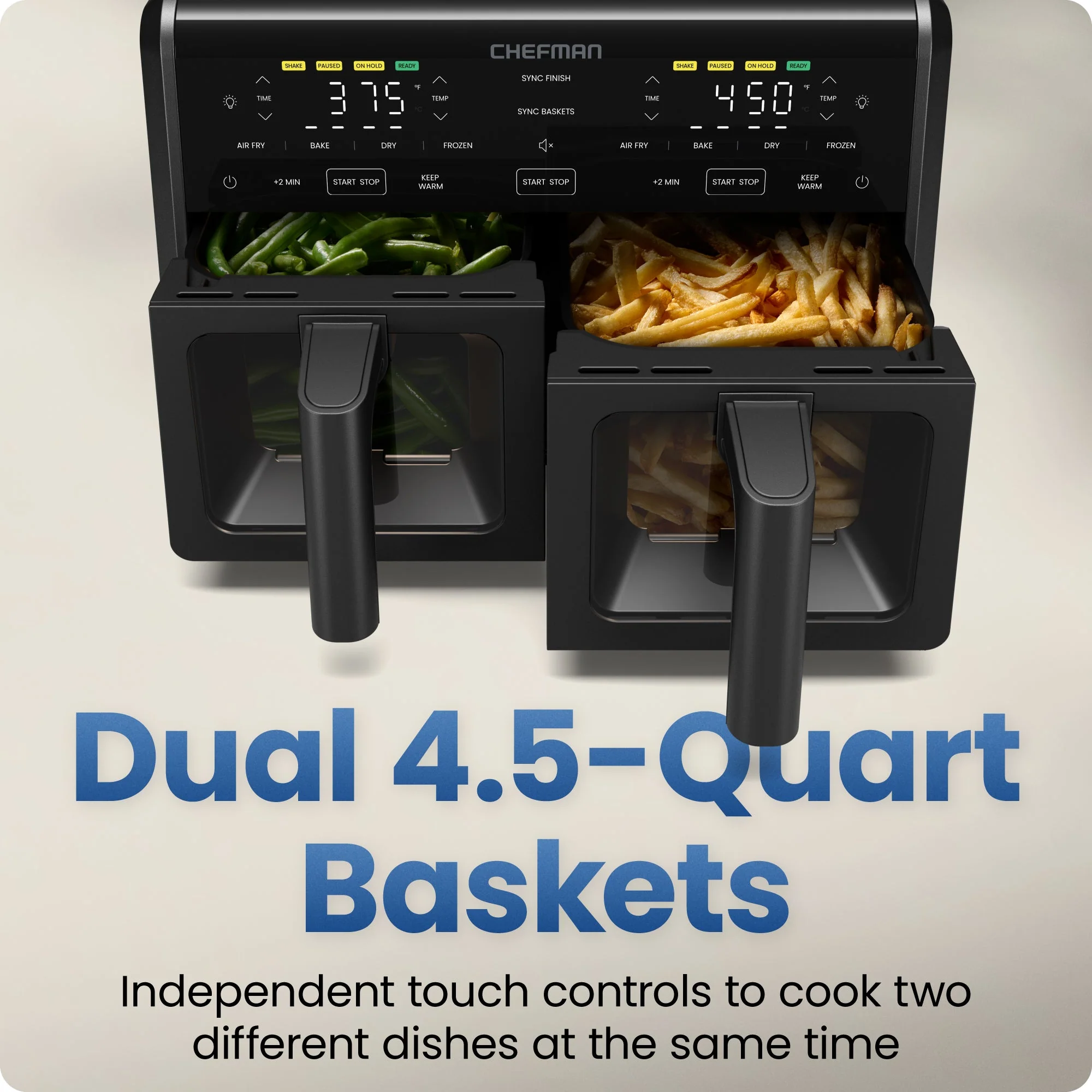 9 Qt. TurboFry Dual Basket Air Fryer with Window