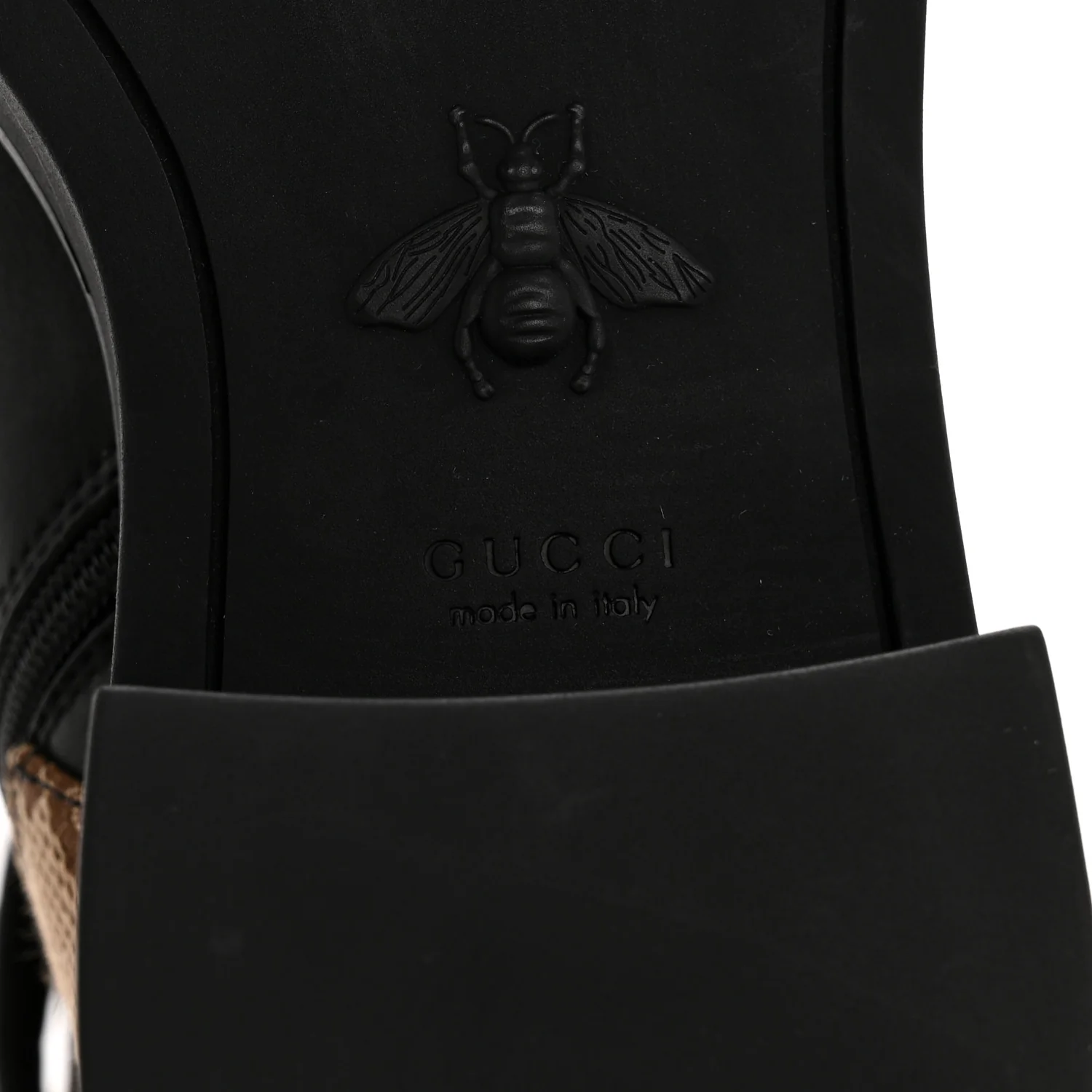 Flores Calfskin Monogram Maxi GG Nappa Matelasse Double G 40mm Ankle Boots 36.5 Black Camel Ebony
