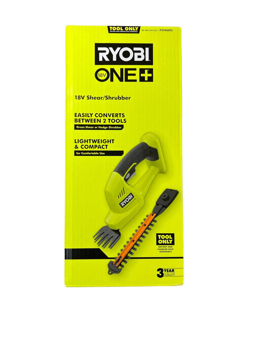 Ryobi P2900B ONE+ 18 Volt Lithium-Ion Cordless Grass Shear Shrubber
