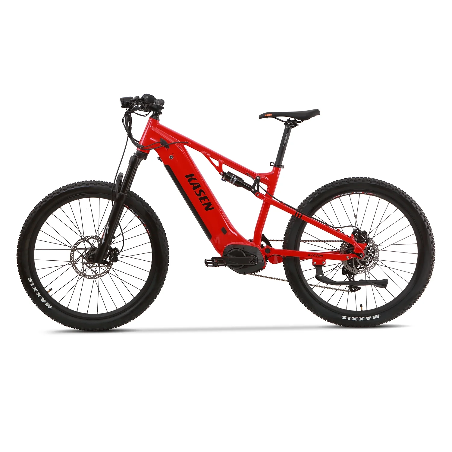 Electric Mountain Bike Mid-driven 500w 48v 15ah Full Suspension Throttle and Pedal Assist(Black) - Image 9
