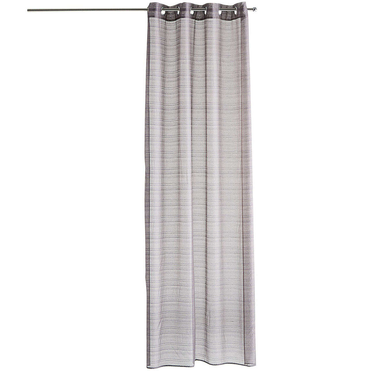 Voilage à oeillets jacquard rayures horizontales 140x240 cm