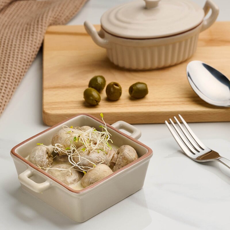 Classic ildfast form 13x10 cm beige