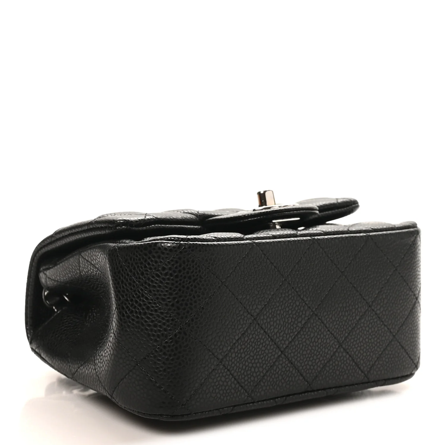 Caviar Quilted Mini Square Flap Black