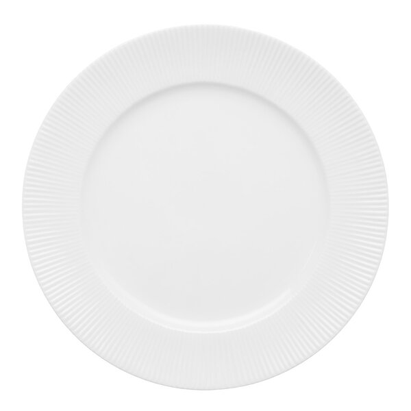 Groovy tallerken 26,5 cm hvitt porselen
