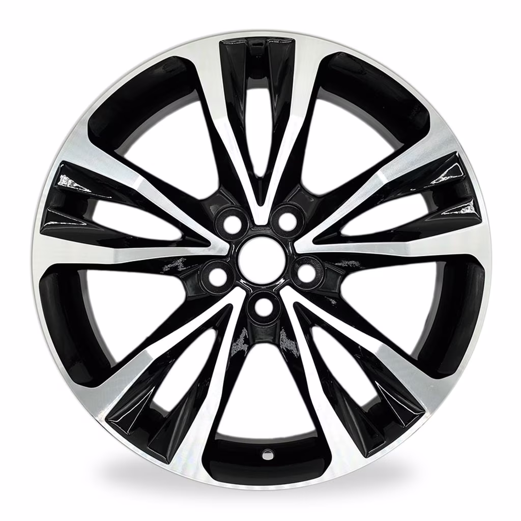 17" x 7" Automotive Rim Brand New Machined Black Wheel for Toyota Corolla 2017 2019 OEM Quality Replacement 75208