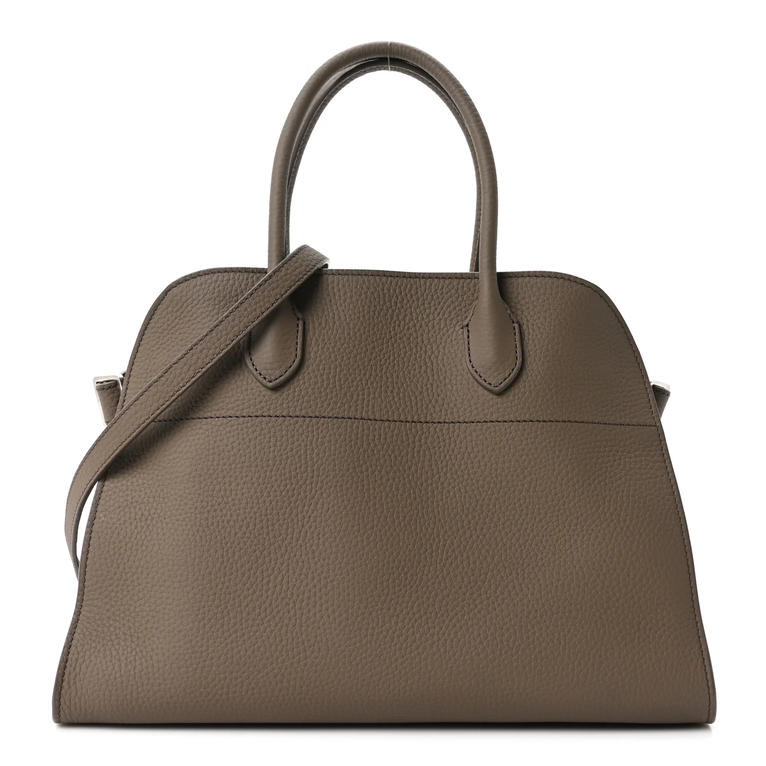 Matte Grained Calfskin Soft Margaux 12 Dark Taupe