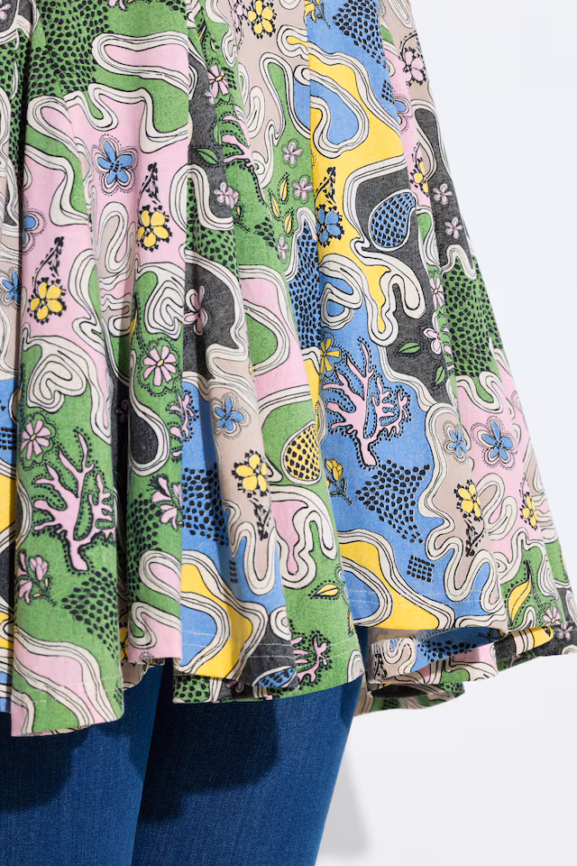 Eco Cotton Squiggle Print Knit Tunic