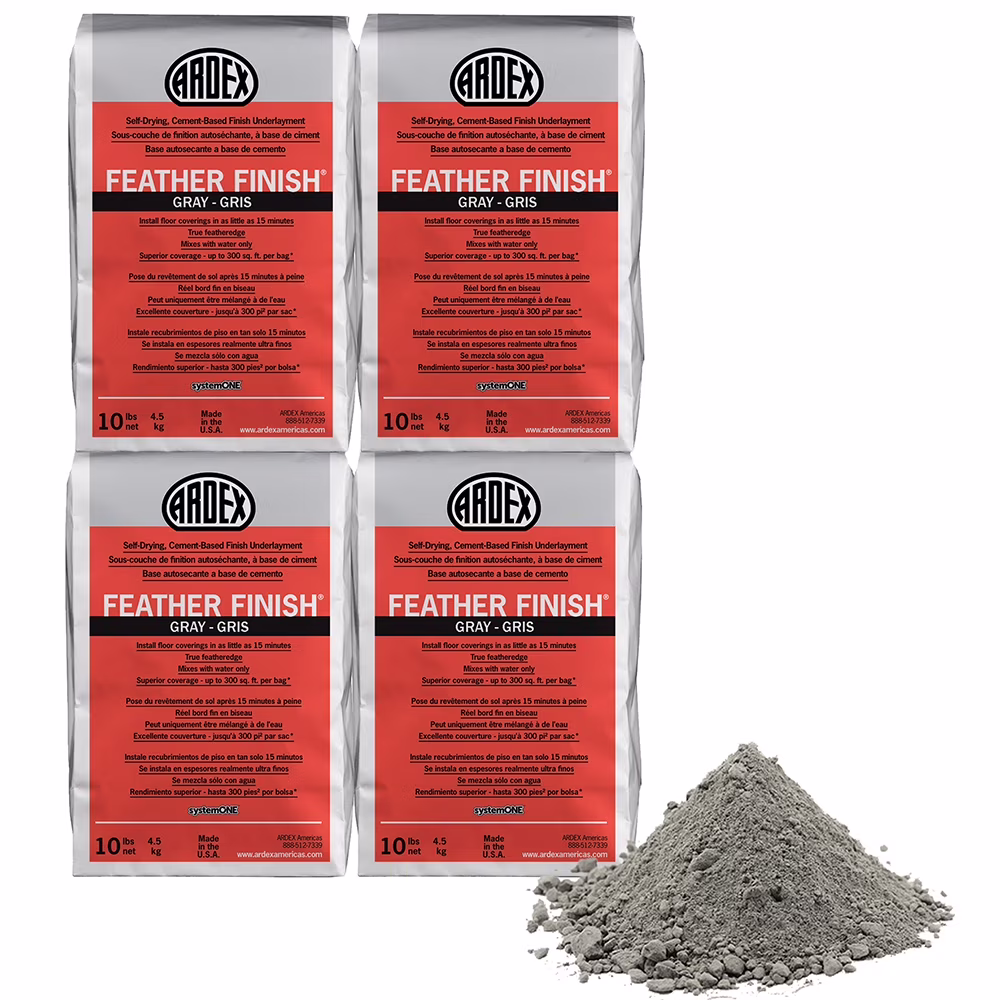 Feather Finish (Gray) Pack of 4 Bags(Limestone/40 lbs/4)