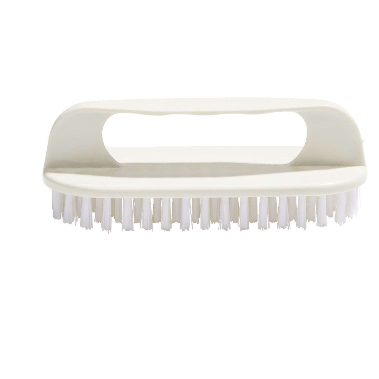 Brosse poignée plastique blanc L13,5cm