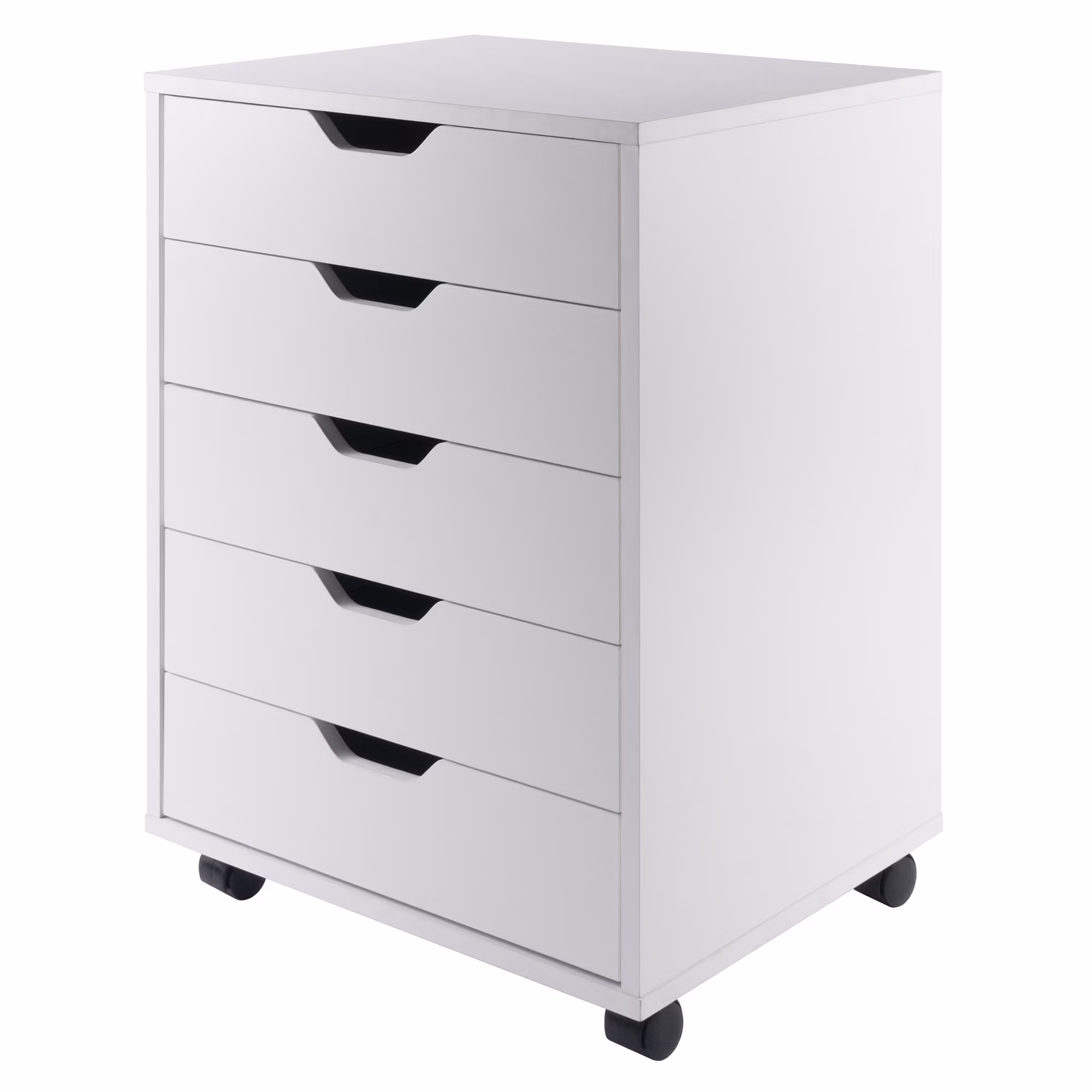 Halifax 5-Drawer Mobile Cabinet 10519, White Finish(White)