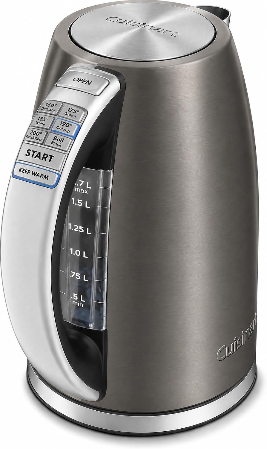 Cuisinart Electric Kettle, 1500W Fast Heating, 6 Temp Presets, 1.7L