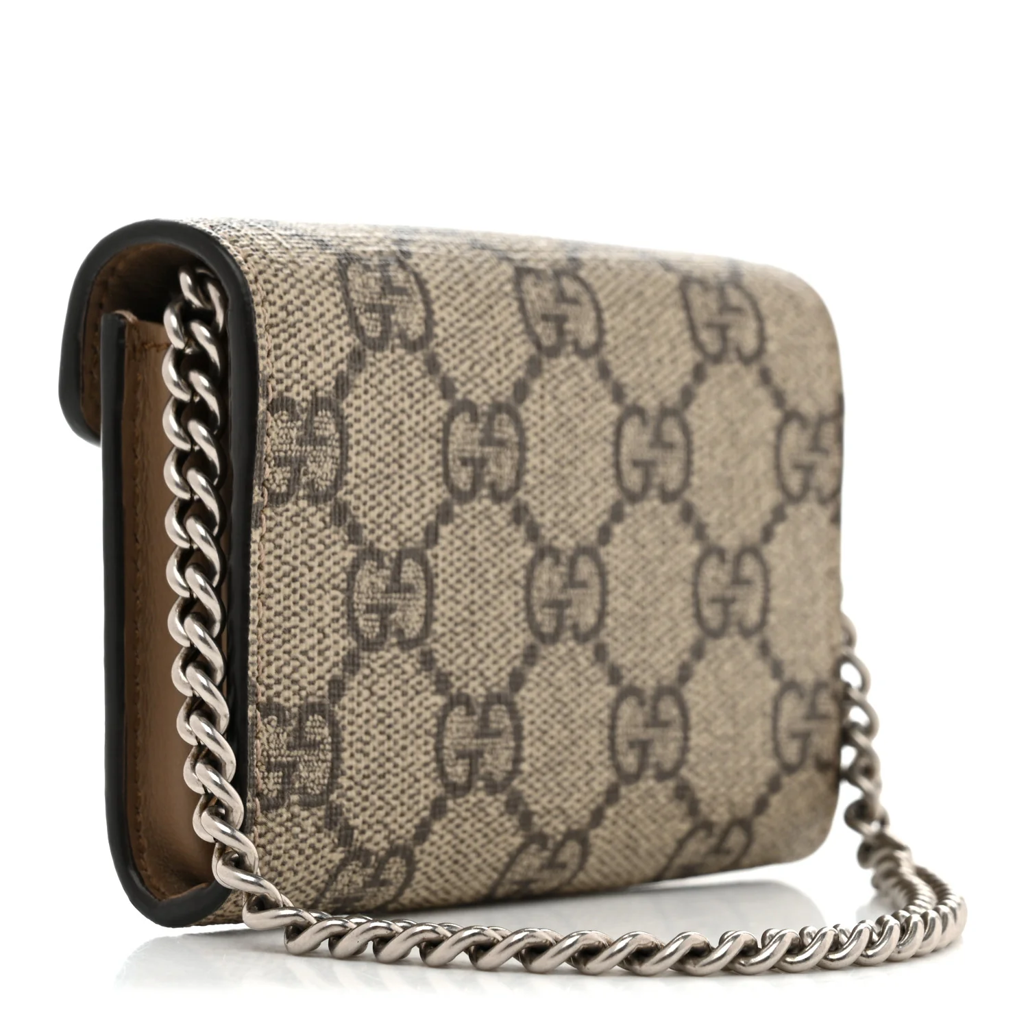 GG Supreme Monogram Dionysus Coin Purse Taupe