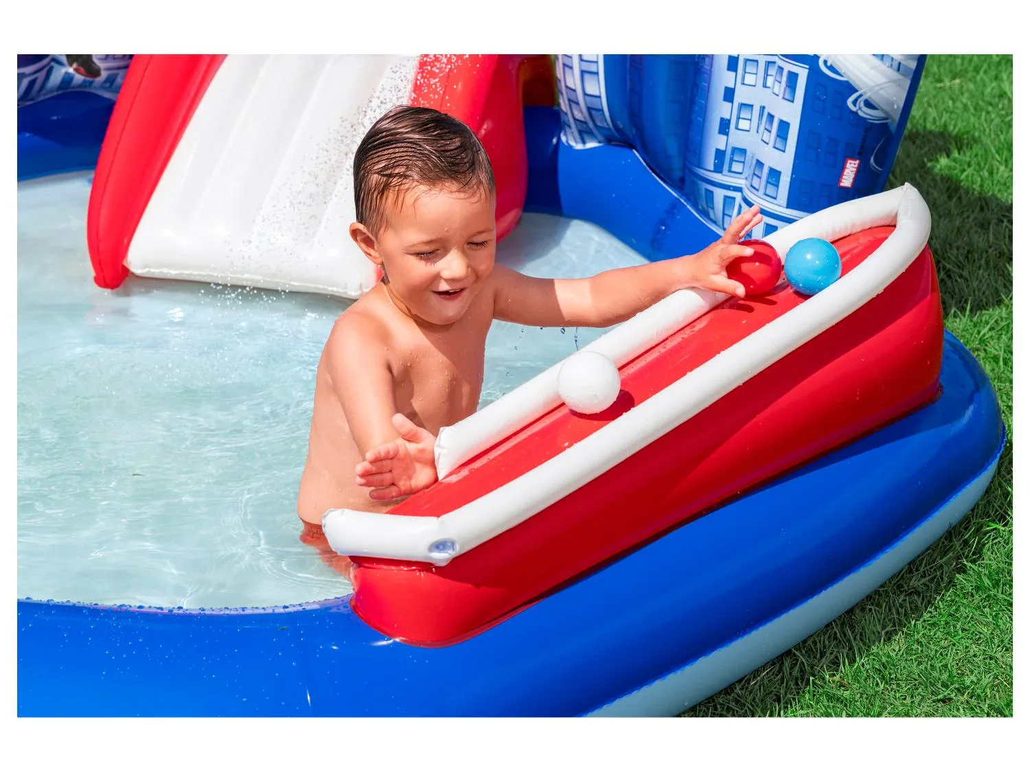 Bestway Aire de jeux gonflable Spider-Man ou Princesses Disney