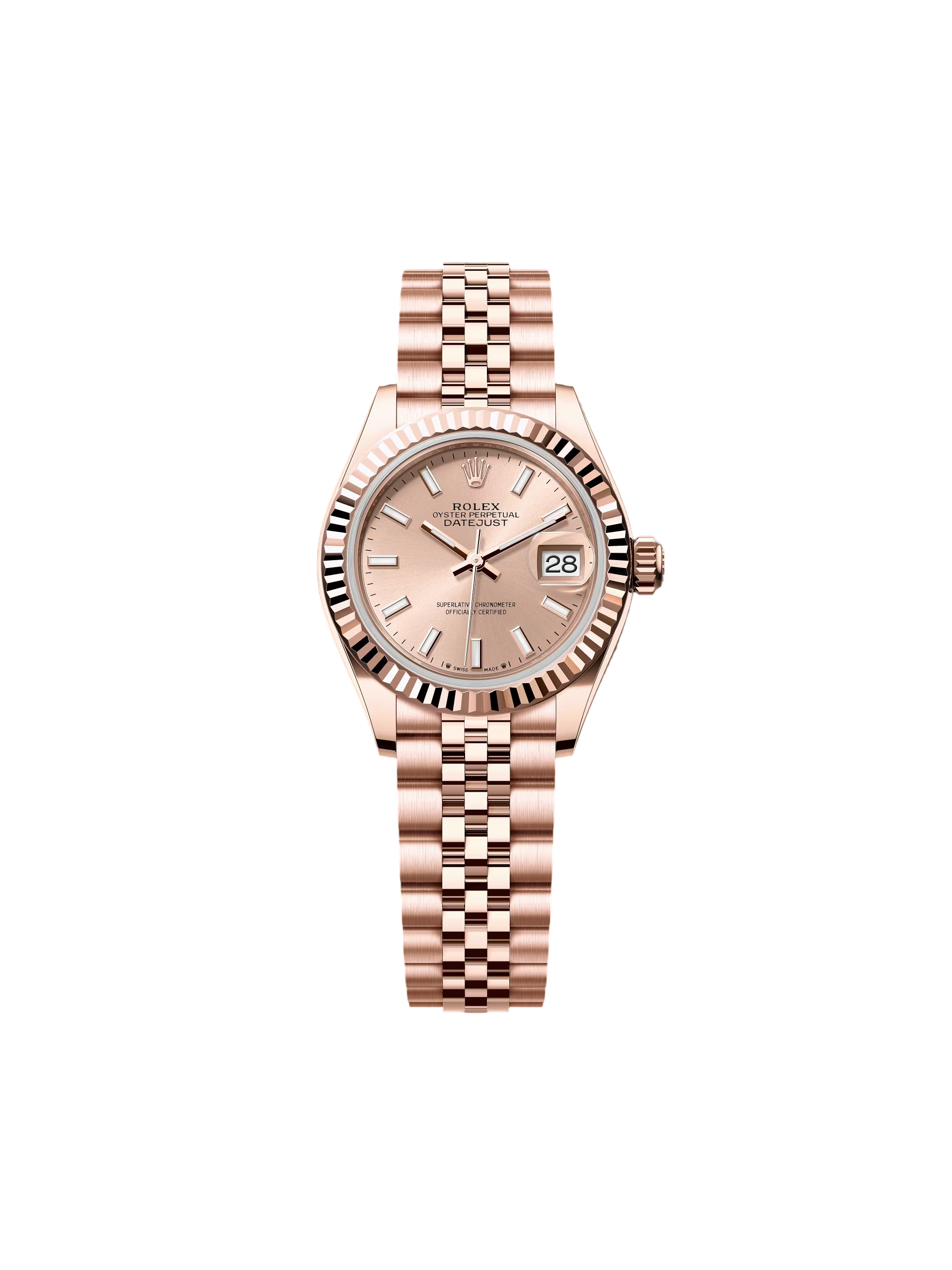【Super Clone】RLX Lady-Datejust 28mm 279175 Rose Dial President Everose Gold