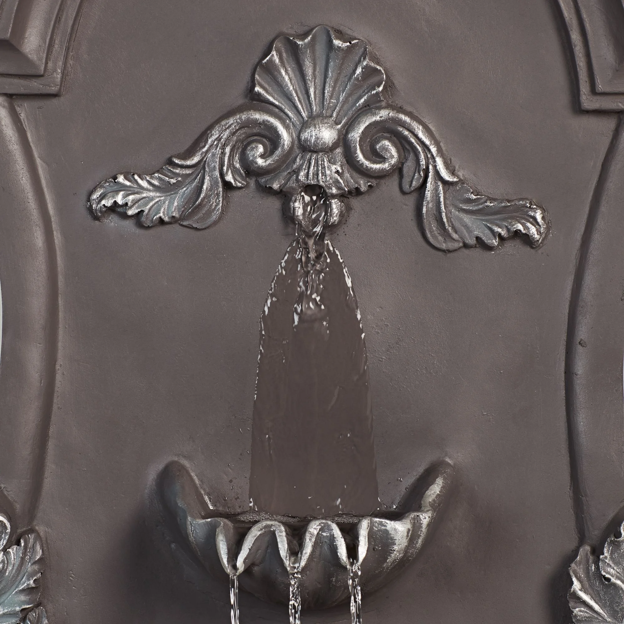 San Pablo Ornate 33" High Large Italian Indoor Outdoor Decor Gray Resin Wall Fountain Outside Garden Patio - Image 3