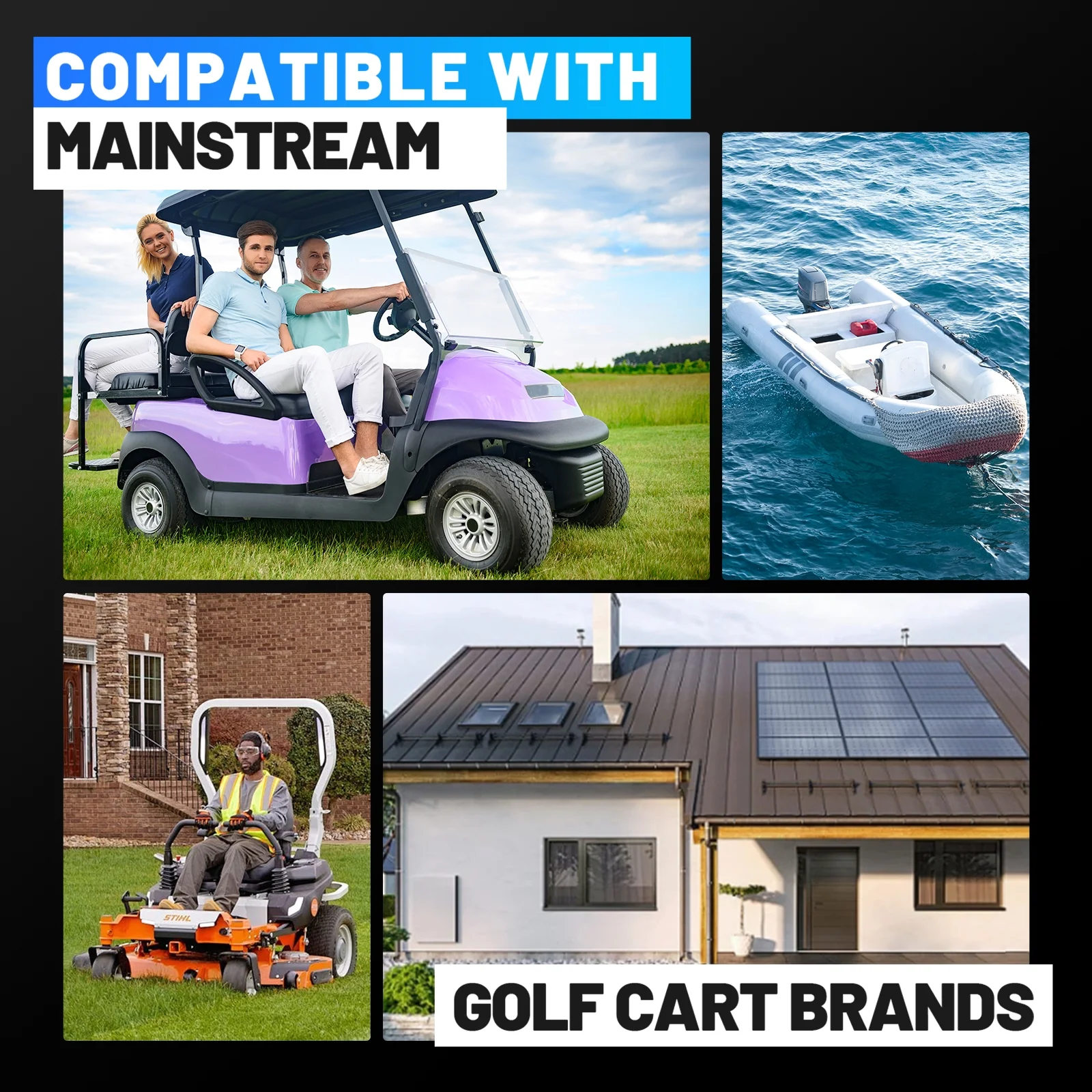 48V 100AH Golf Cart LiFePO4 Battery Bluetooth,51.2V Lithium Batteries for RV,Trolling Motor,Solar,Marine,Boat,Camping,Van,200A BMS,15000+ Deep Cycles - Image 6