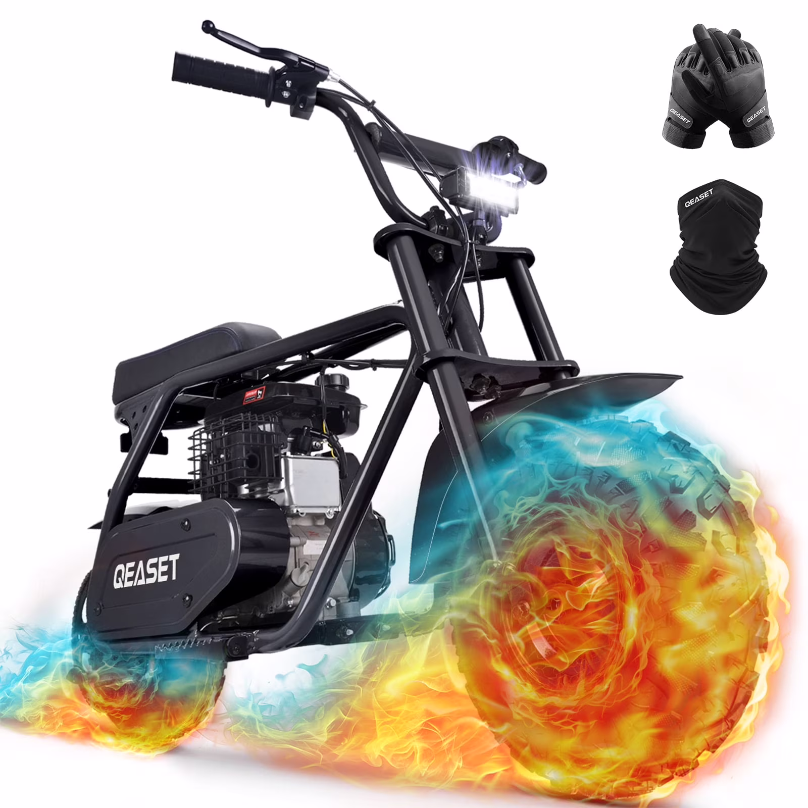 MB001 Gas Powered Mini Dirt Bike 99CC for Teens and Adults, 25MPH Off Road Motorcycle, Weight Support Up to 200 LBS Black(Black)