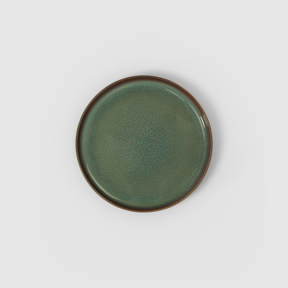 Crafted Salad/ Dessert Plate - Green, 8.3'', Premium Porcelain