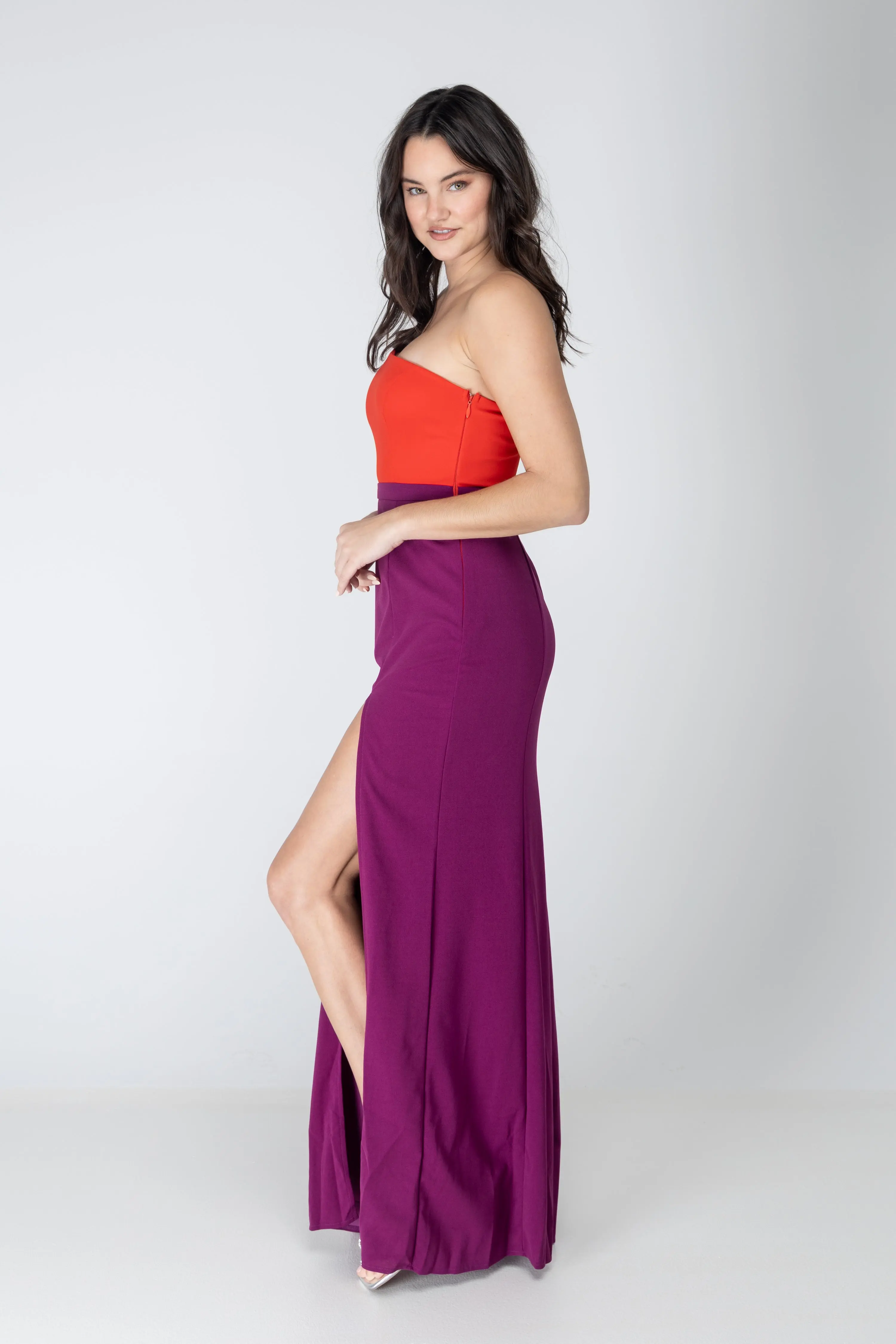 Color Block Maxi Dress