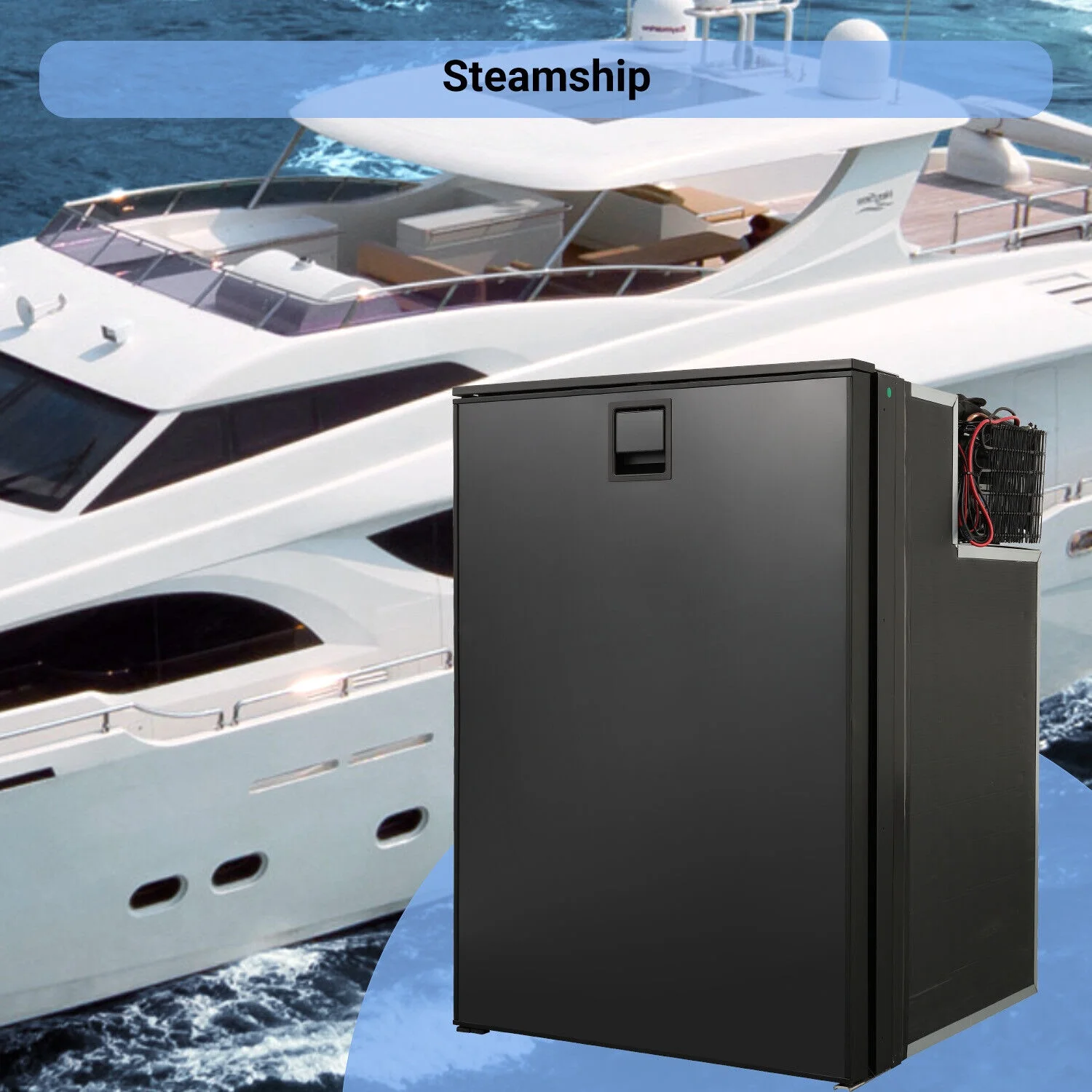4.5 Cu ft/130L DC 12/24V RV Refrigerator with Freezer Compact Portable Fridge - Image 9