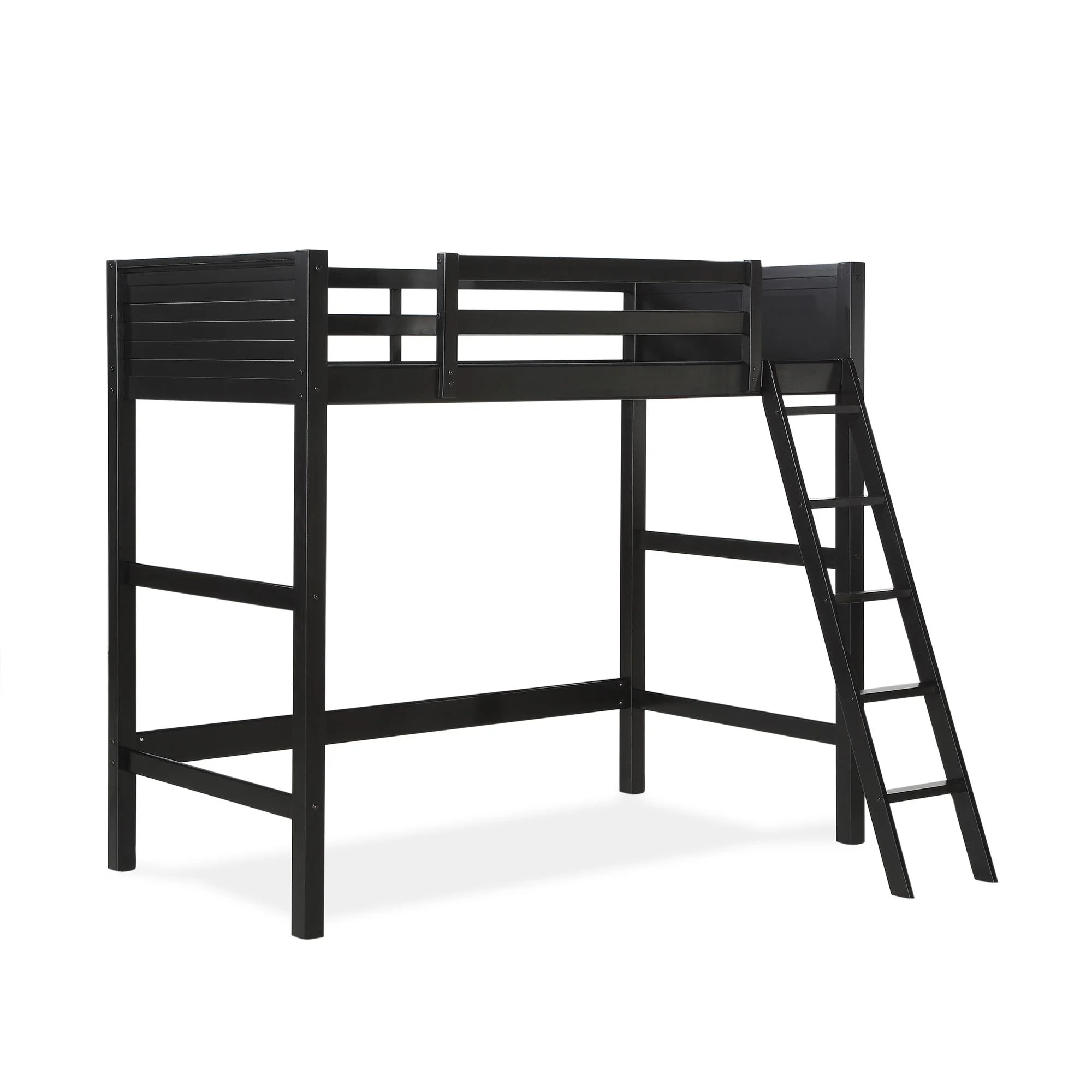 Your Zone Kiarah Twin Loft Bed with Ladder, White