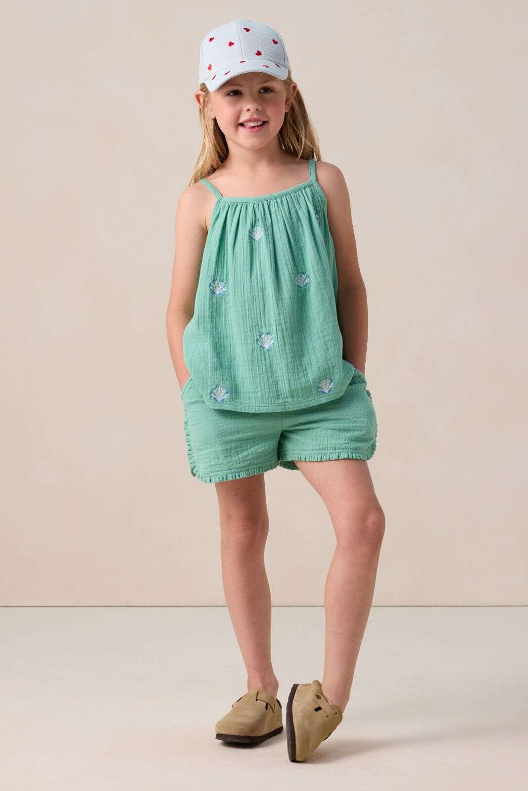 Groene top met embroidery