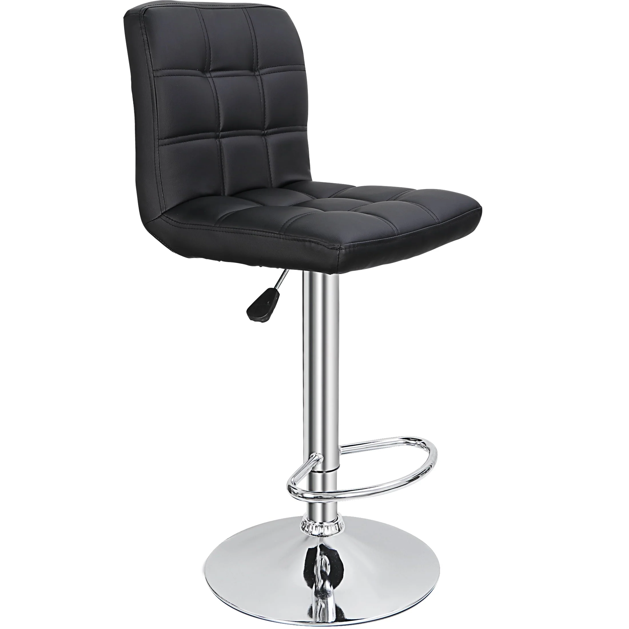 Height Adjustable Home Bar Stool Set 360 Degree Swivel, Set of 2(2) Image 8