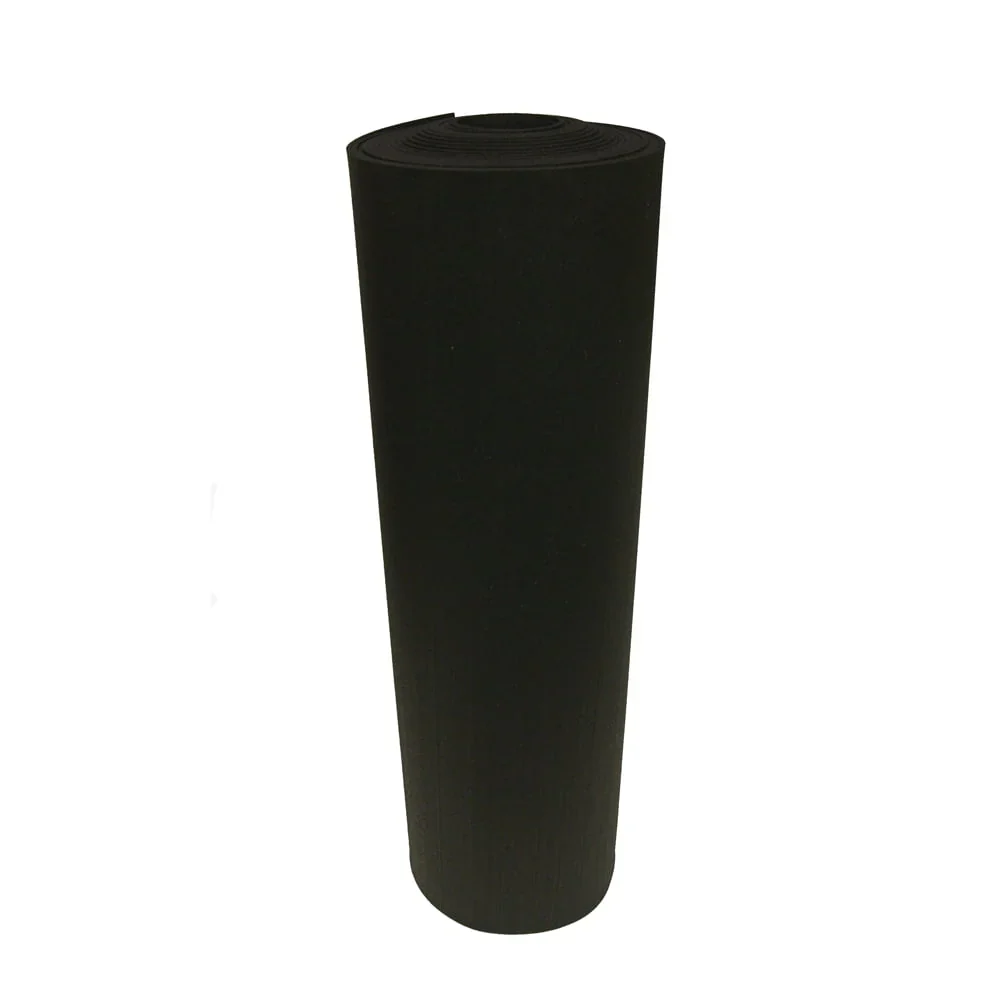 Rubber-Cal Recycled Flooring 3/8 in. x 4 ft. x 4 ft. - Black Rubber Mats
