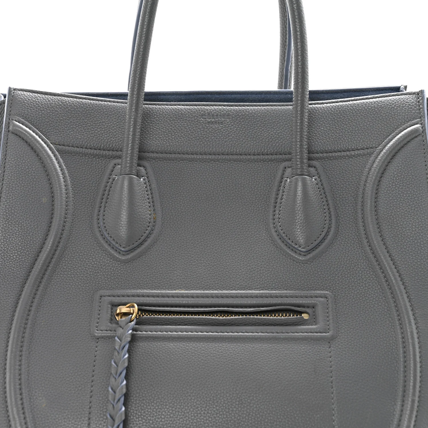 Baby Grained Calfskin Medium Phantom Luggage Kohl