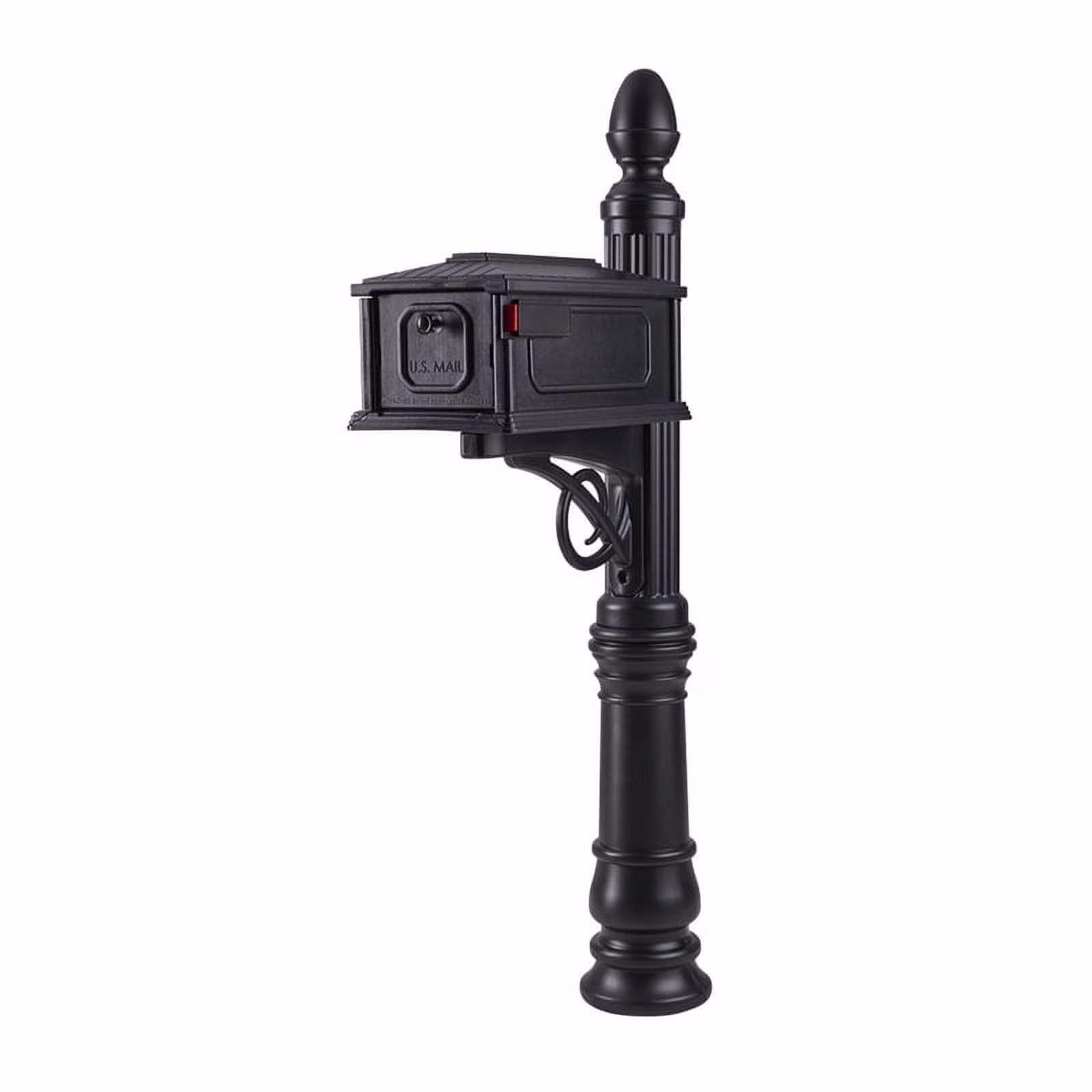 Black Plastic Mailbox Post