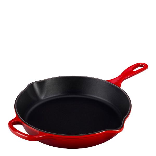 Dyp støpejernspanne 26 cm 2L cerise