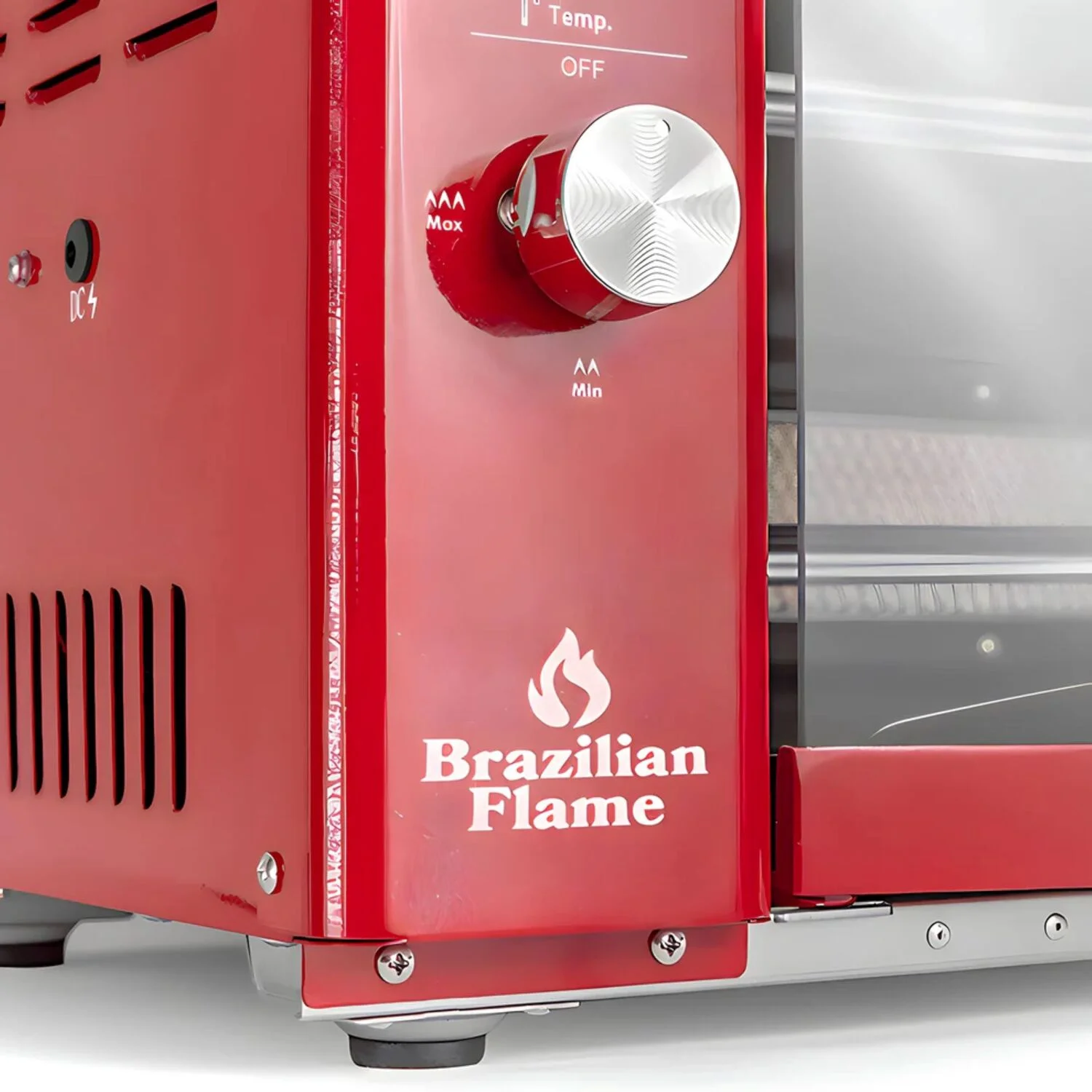 2-Skewer Brazilian Rotisserie Electric Grill in Red(Red) - Image 10