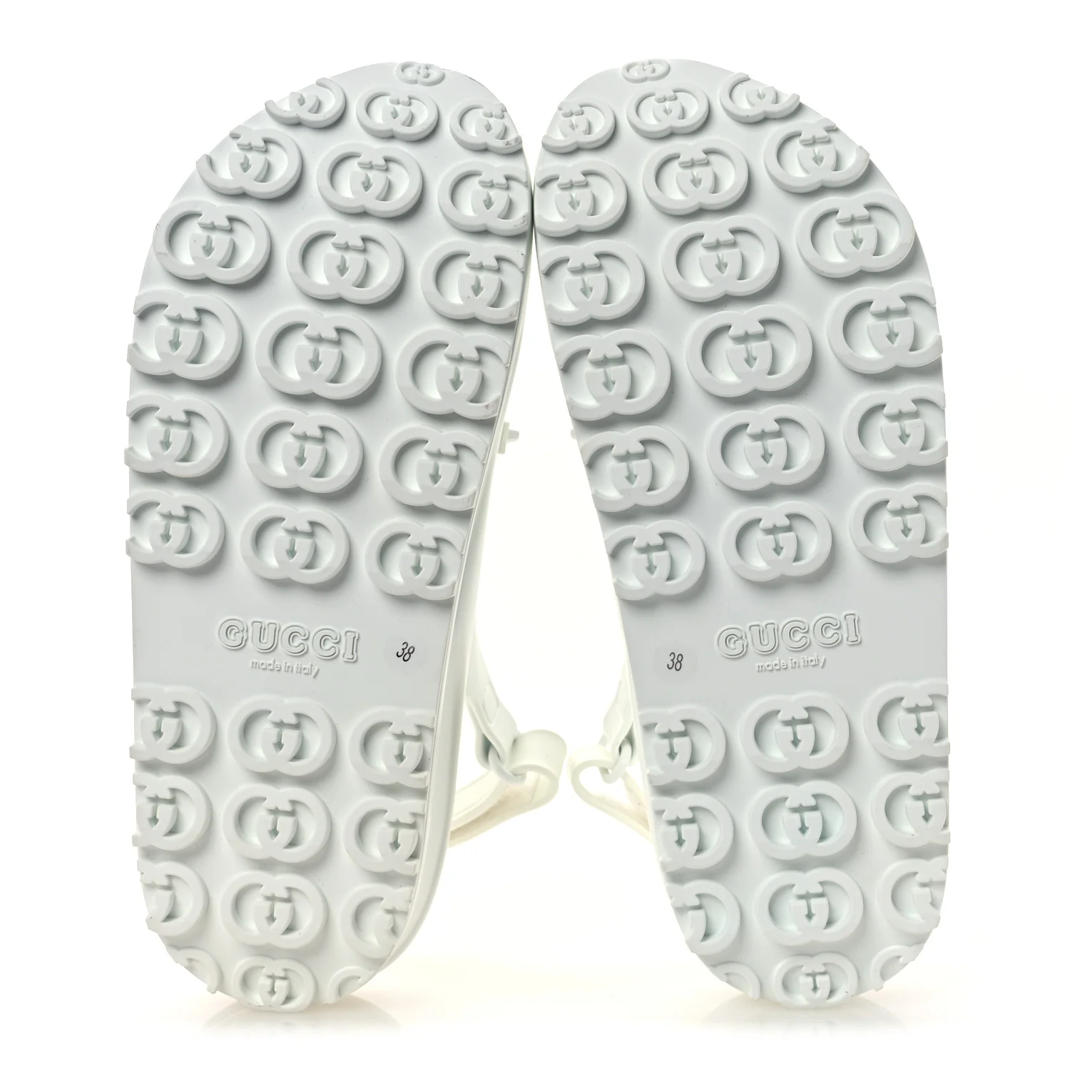 Soft Rubber Horsebit Touch Womens Strapped Sandals 38 Great White