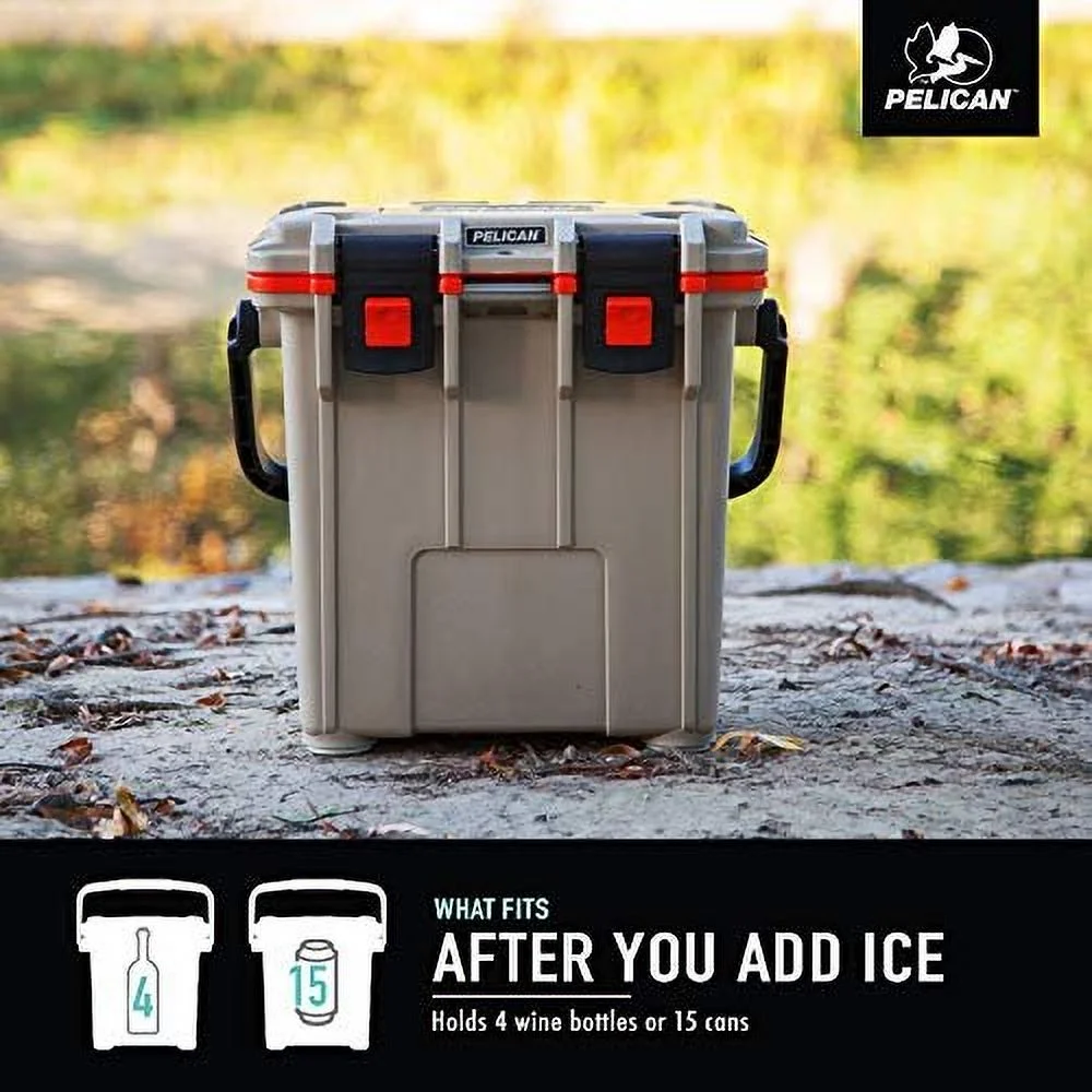 20QT Elite Cooler Dark Grey/Green 15 Can or 4 Wine Bottle Capacity with Ice 2 Day Ice Retention Guaranteed for Life(Grey/Green) - Image 6