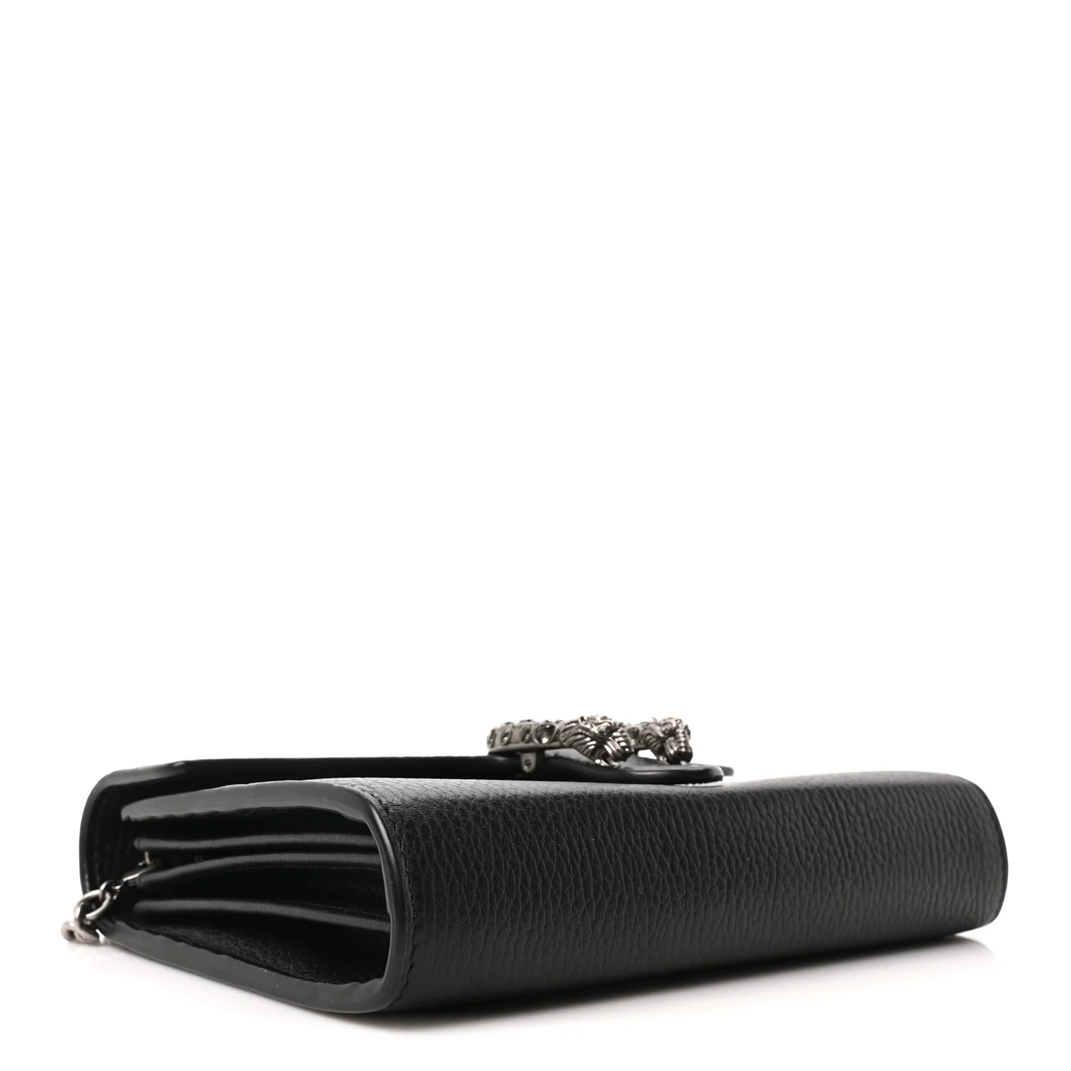 Calfskin Mini Dionysus Chain Wallet Black