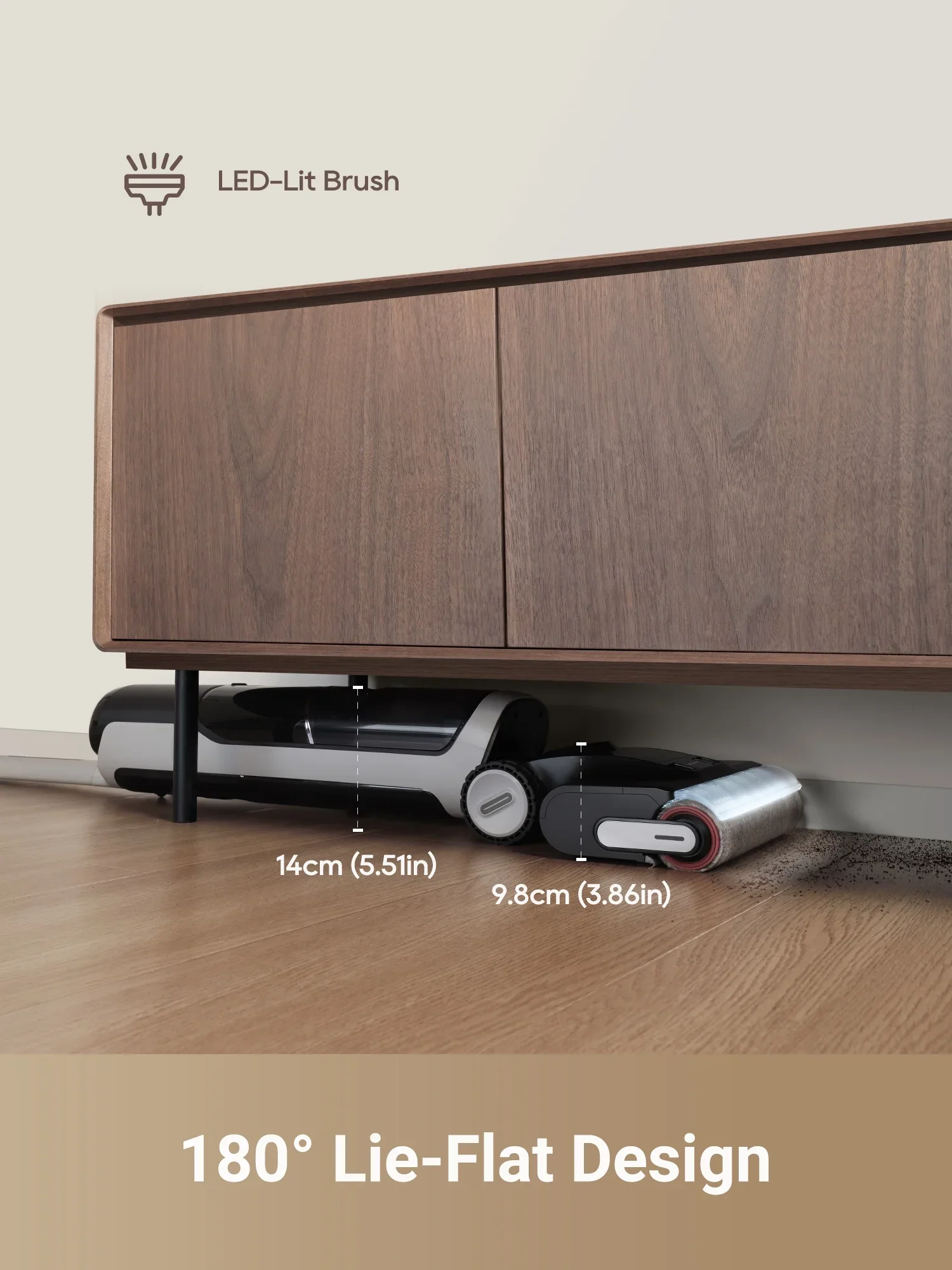 Dreame Cordless Wet/Dry Vacuum Cleaner, Dual-Edge Brushes, 600ml water tank, Self-Propulsion, K20